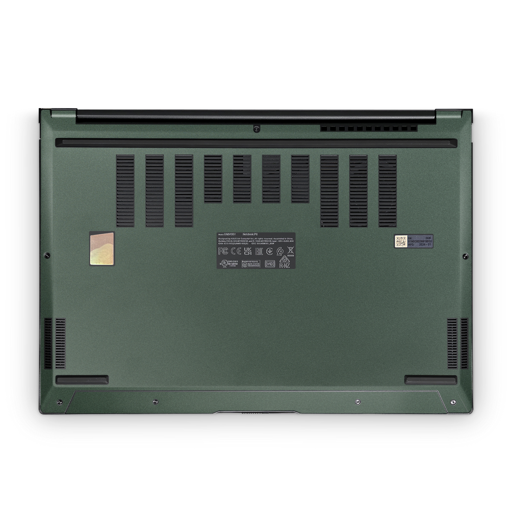 Asus Zenbook 14 OLED 2024 Premium Bottom Matte Green Metallic Skin Wrap Cover