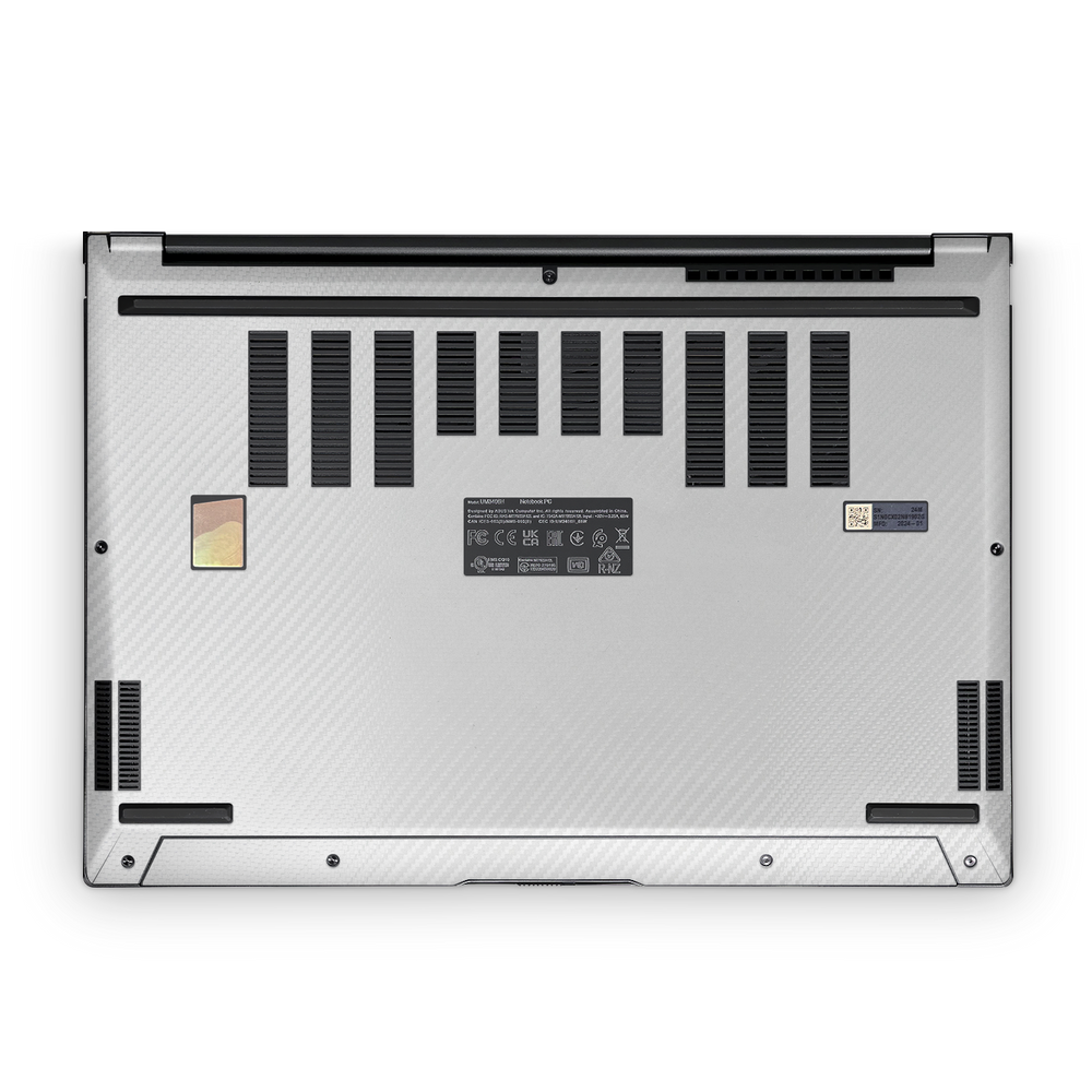 Asus Zenbook 14 Oled 2024 Premium Bottom White Carbon Fiber Skin Wrap Cover