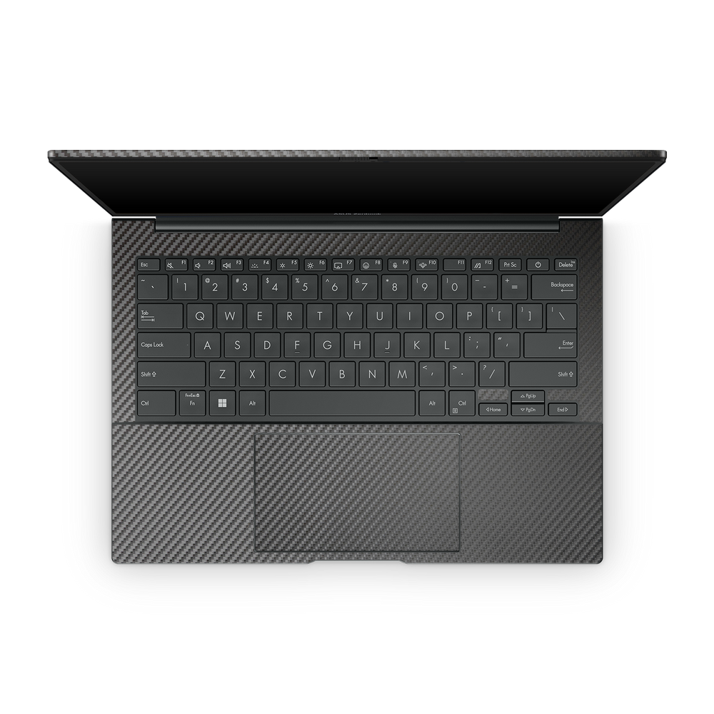 Asus Zenbook 14 Oled 2024 Premium Interior Black Carbon Fiber Skin Wrap Cover
