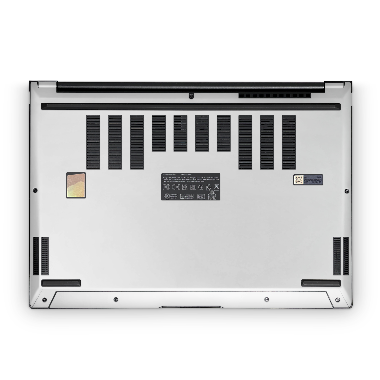 Asus Zenbook 14 Oled 2024 Professional Bottom Satin White Skin Wrap Cover