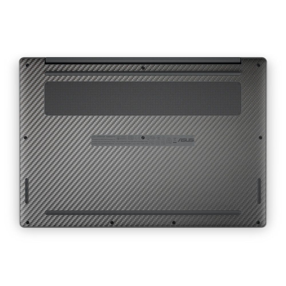 Asus Zenbook A14 2025 Professional Bottom Black Carbon Fiber Skin Wrap Cover