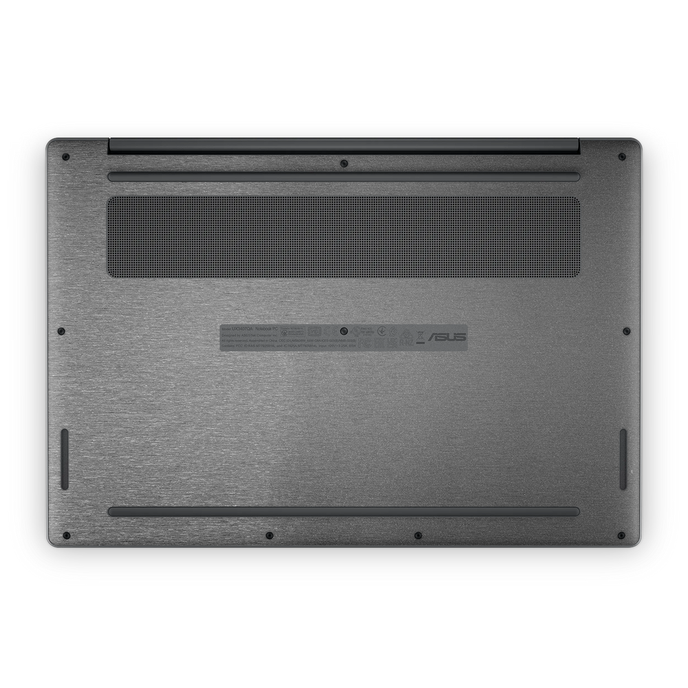 Asus Zenbook A14 2025 Professional Bottom Brushed Black Skin Wrap Cover