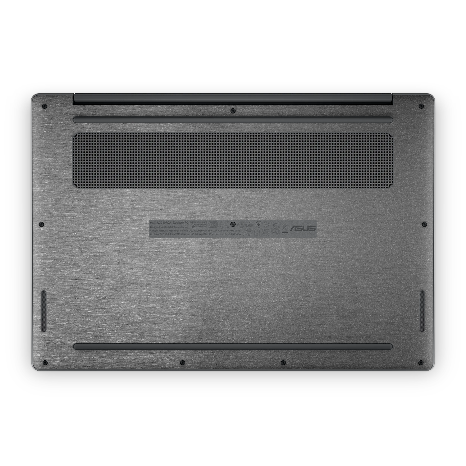 Asus Zenbook A14 2025 Professional Bottom Brushed Black Skin Wrap Cover