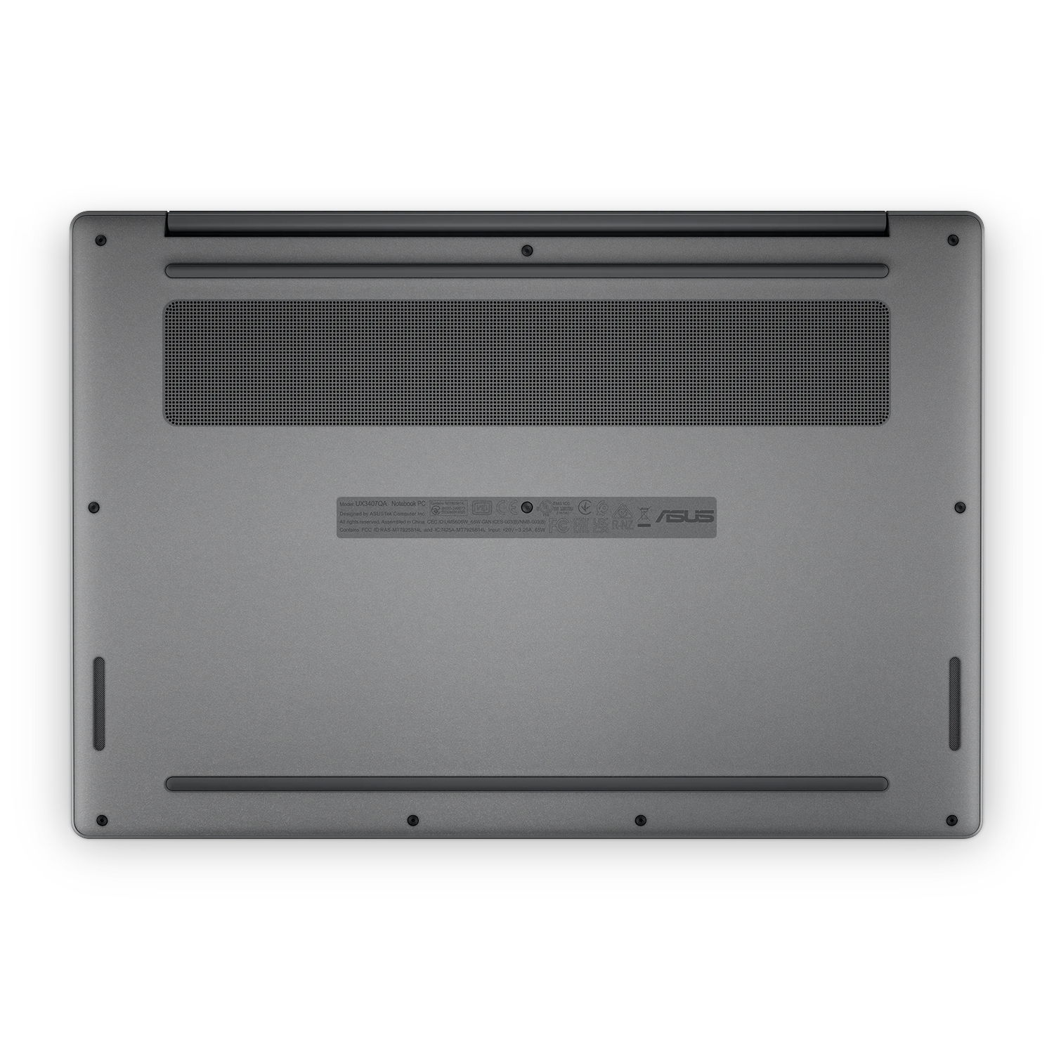 Asus Zenbook A14 2025 Professional Bottom Charcoal Grey Skin Wrap Cover