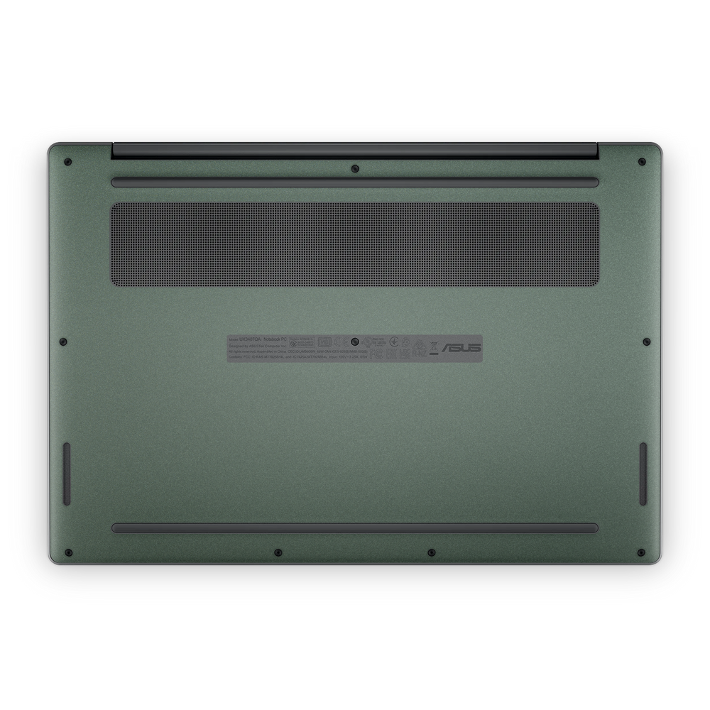 Asus Zenbook A14 2025 Professional Bottom Matte Green Metallic Skin Wrap Cover