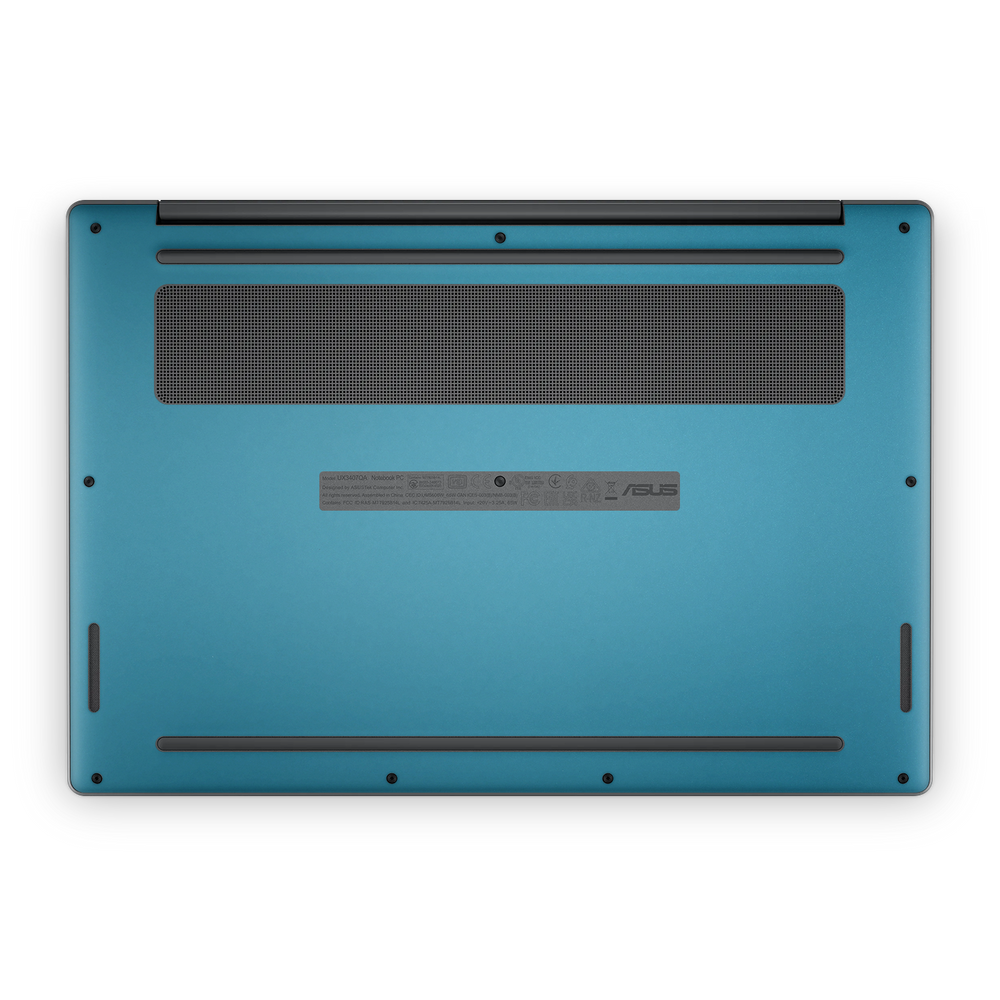 Asus Zenbook A14 2025 Professional Bottom Satin Ocean Shimmer Skin Wrap Cover