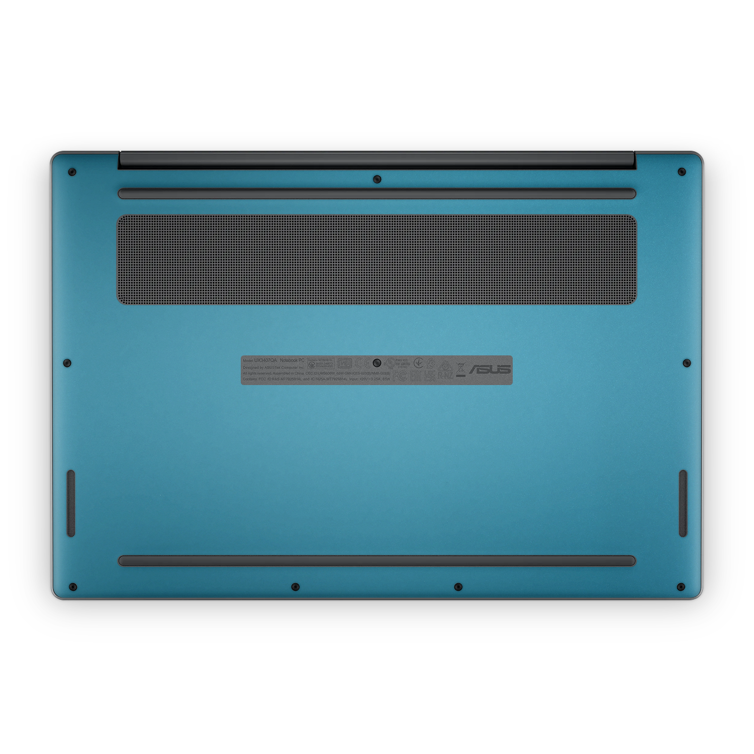 Asus Zenbook A14 2025 Professional Bottom Satin Ocean Shimmer Skin Wrap Cover