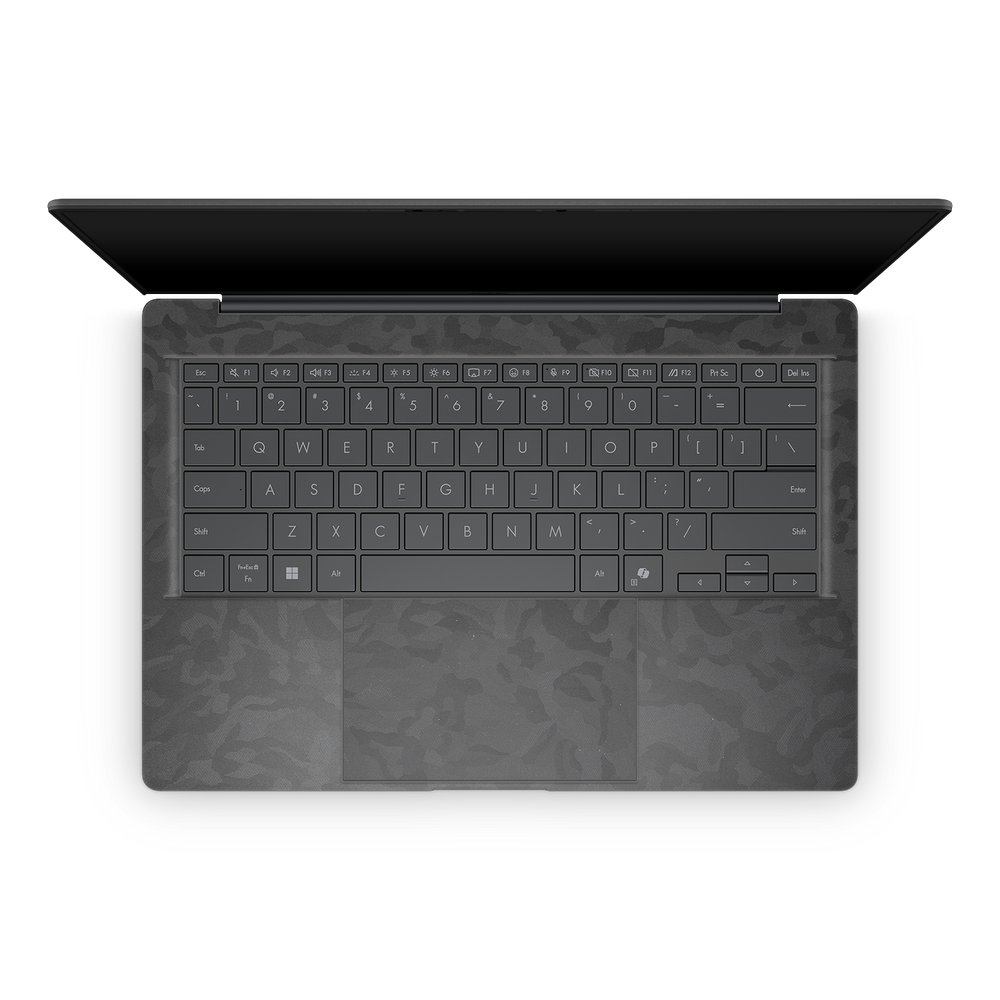 Asus Zenbook A14 2025 Professional Interior Black Camo Skin Wrap Cover