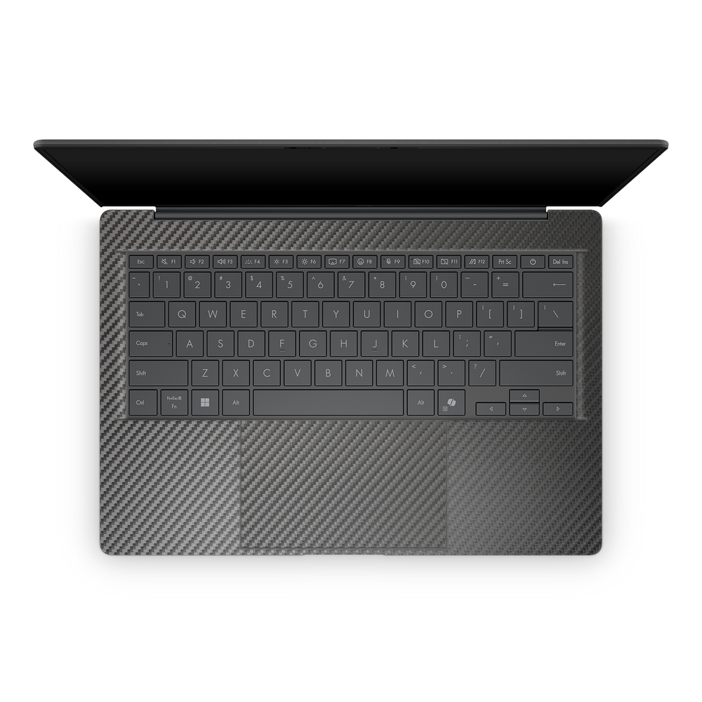 Asus Zenbook A14 2025 Professional Interior Black Carbon Fiber Skin Wrap Cover