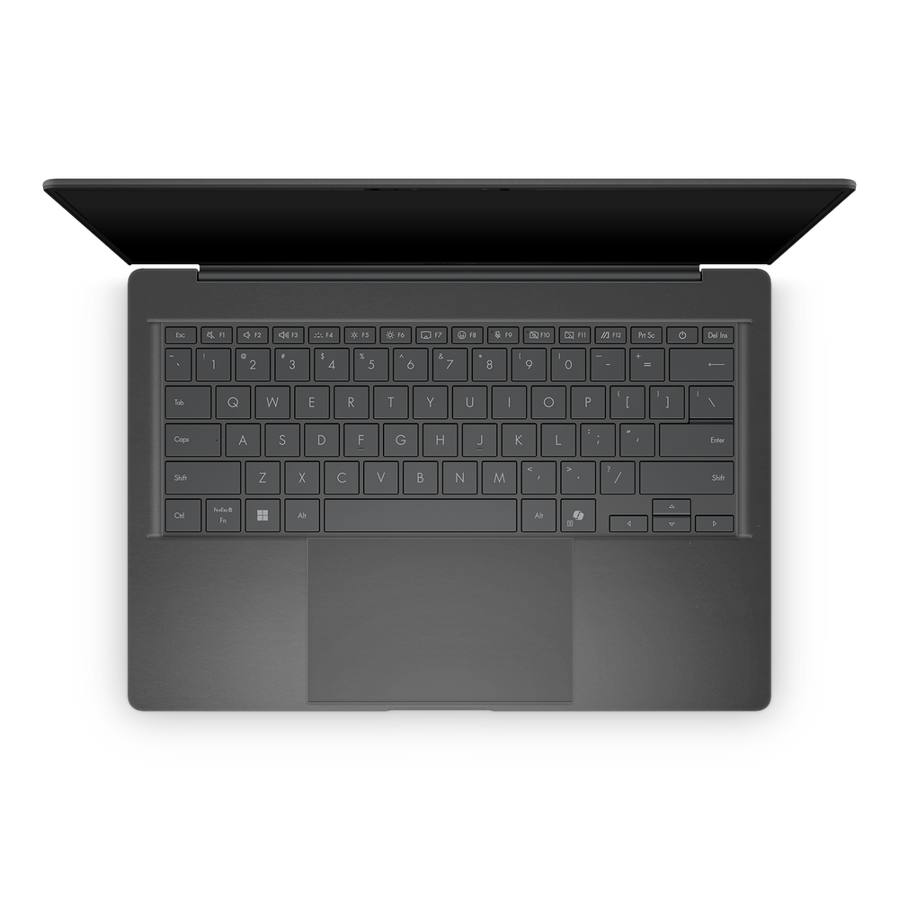 Asus Zenbook A14 2025 Professional Interior Matte Black Skin Wrap Cover