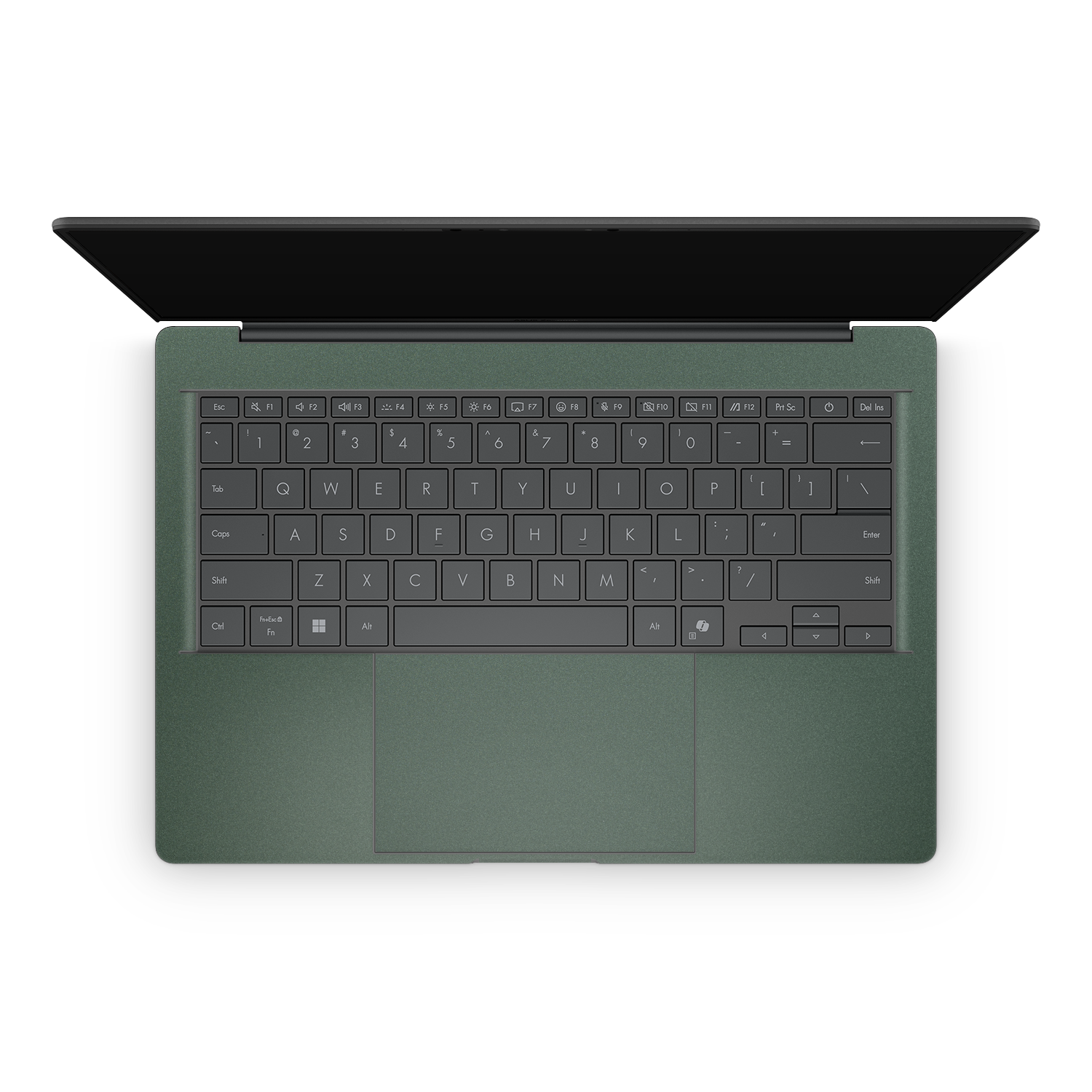 Asus Zenbook A14 2025 Professional Interior Matte Green Metallic Skin Wrap Cover