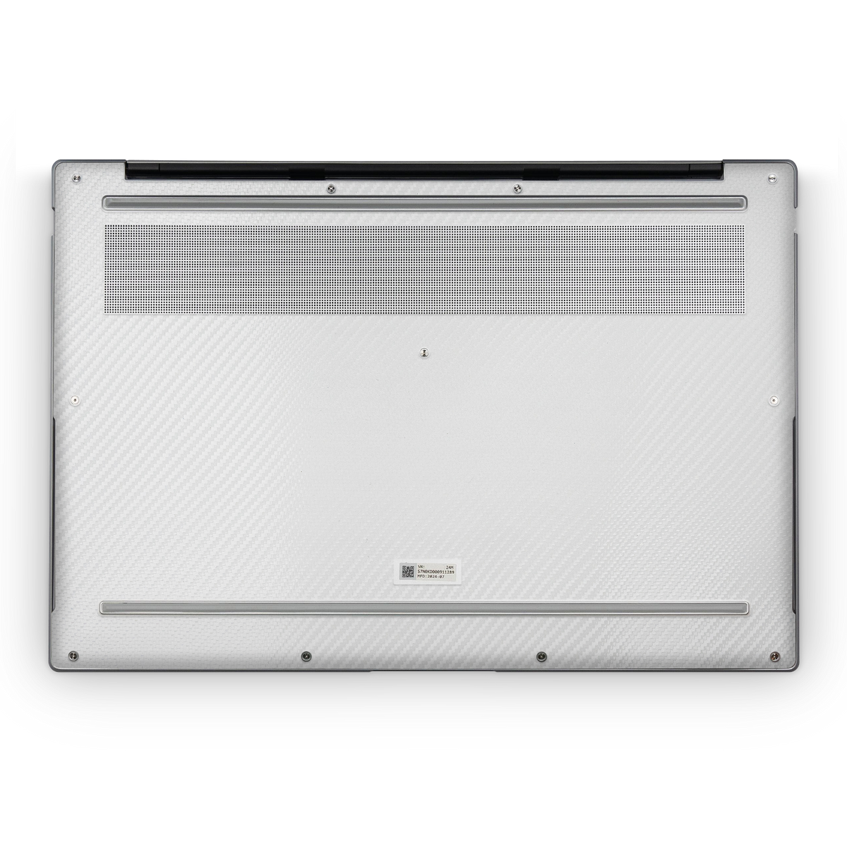 Asus Zenbook S14 2024 Premium Bottom White Carbon Fiber Skin Wrap Cover