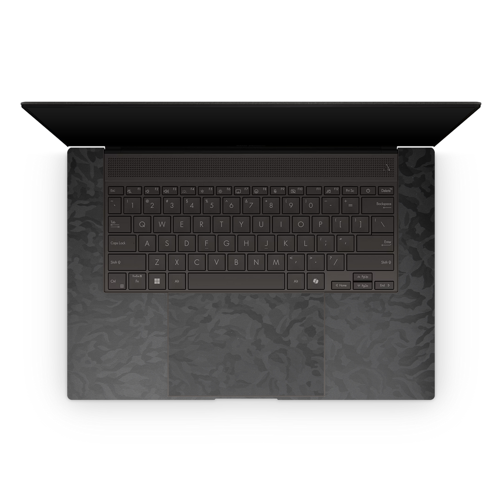 Asus Zenbook S16 2024 Premium Interior Black Camo Skin Wrap Cover