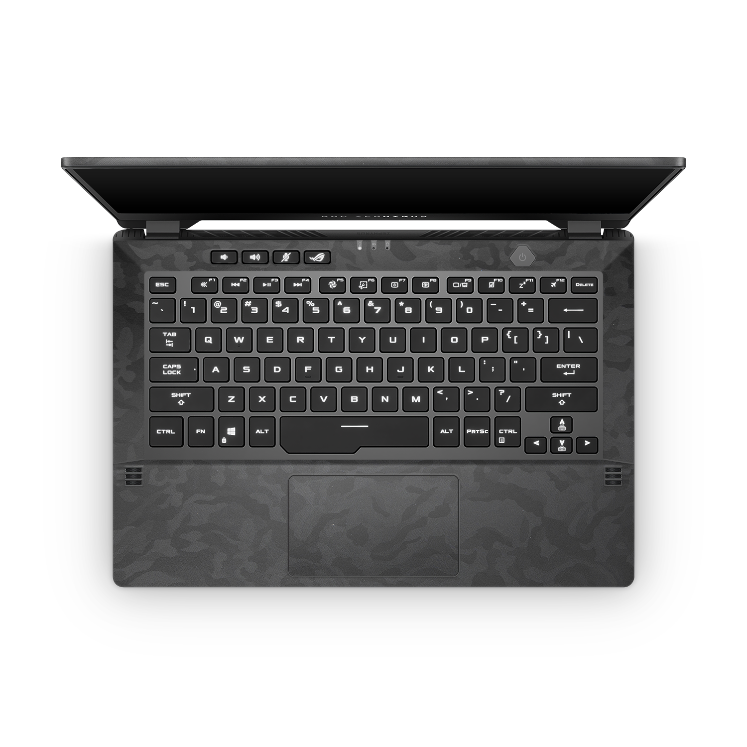 Asus Zephyrus G14 2021 Professional Interior Black Camo Skin Wrap Cover
