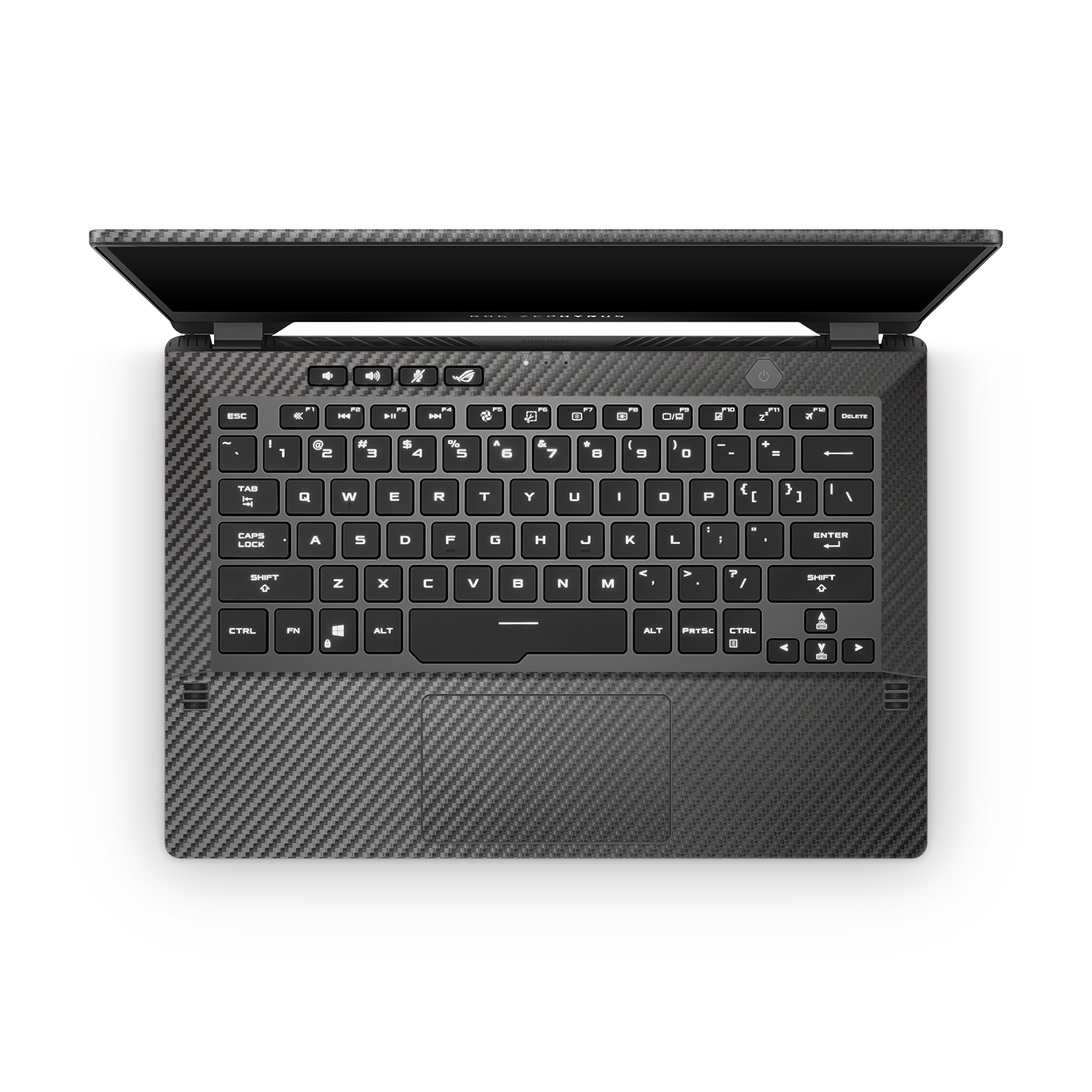 Asus Zephyrus G14 2021 Professional Interior Black Carbon Fiber Skin Wrap Cover