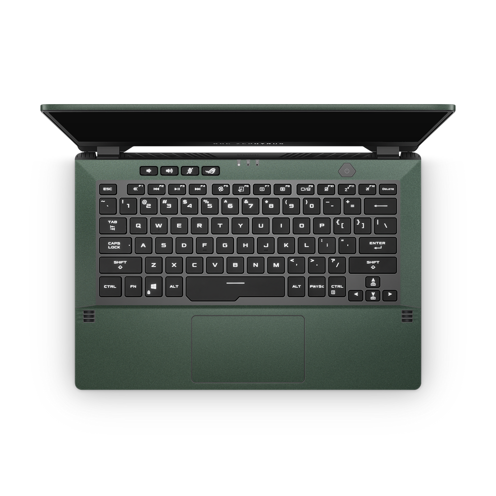 Asus Zephyrus G14 2020-2021 Professional Interior Matte Green Metallic Skin Wrap Cover
