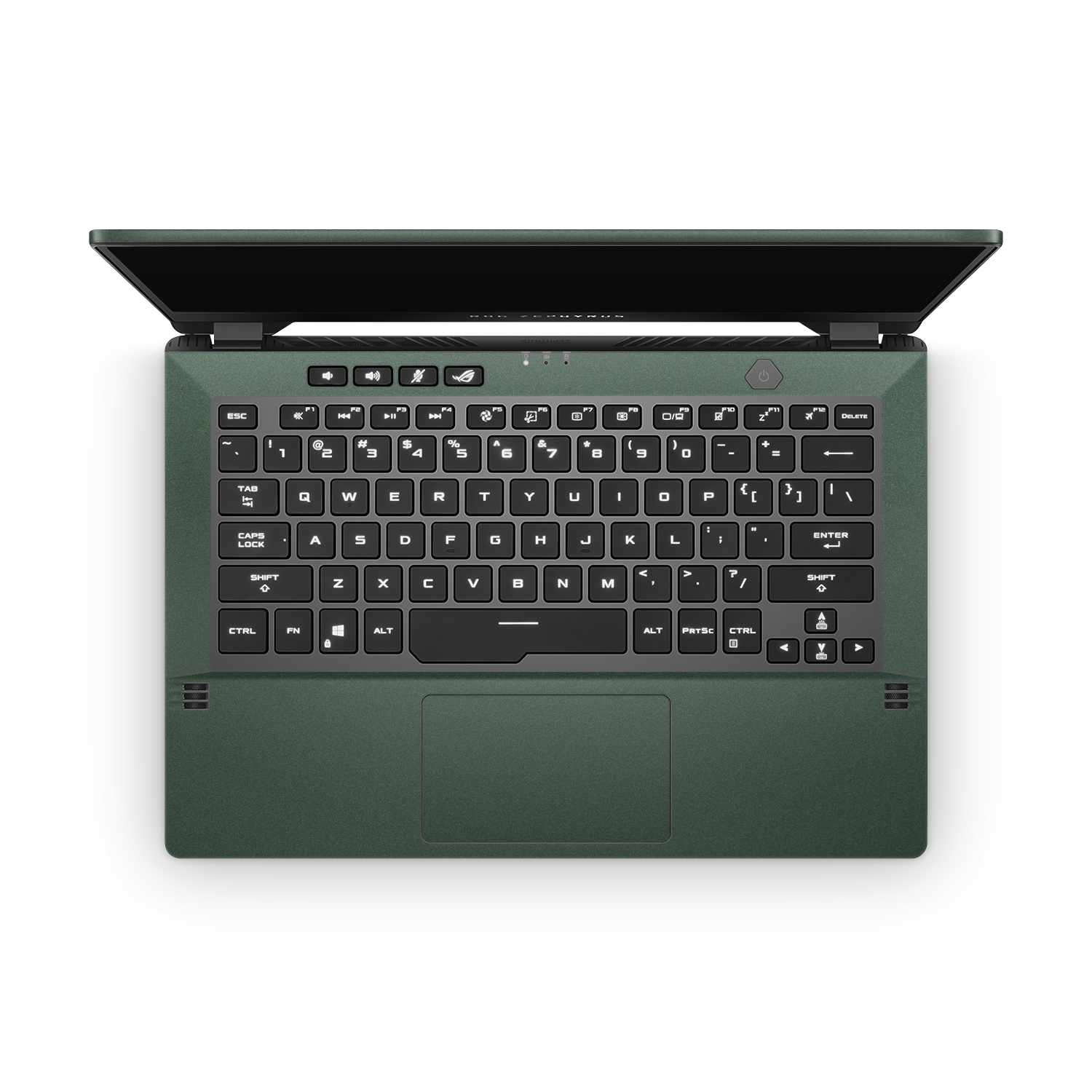 Asus Zephyrus G14 2020-2021 Professional Interior Matte Green Metallic Skin Wrap Cover