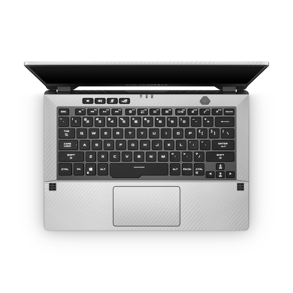 Asus Zephyrus G14 2021 Professional Interior White Carbon Fiber Skin Wrap Cover