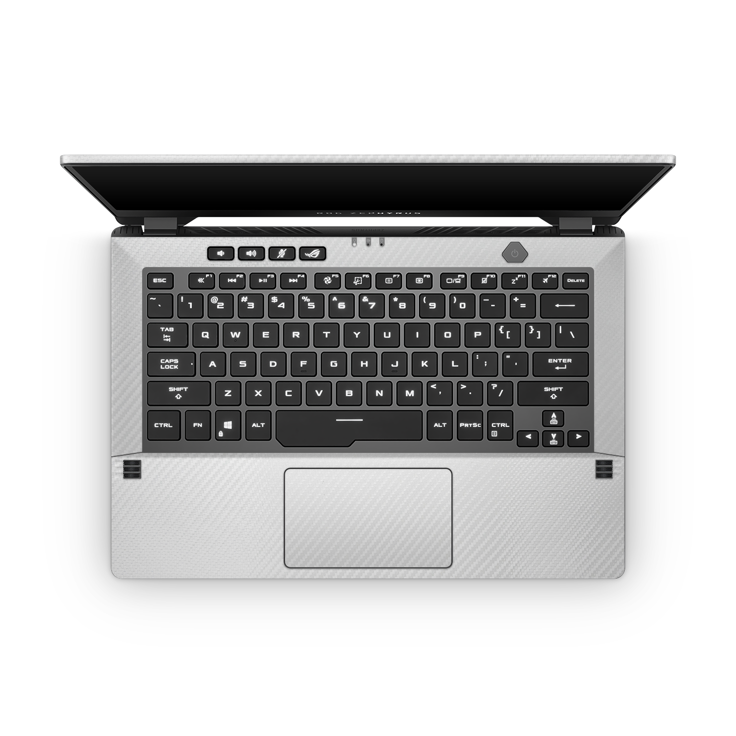 Asus Zephyrus G14 2021 Professional Interior White Carbon Fiber Skin Wrap Cover