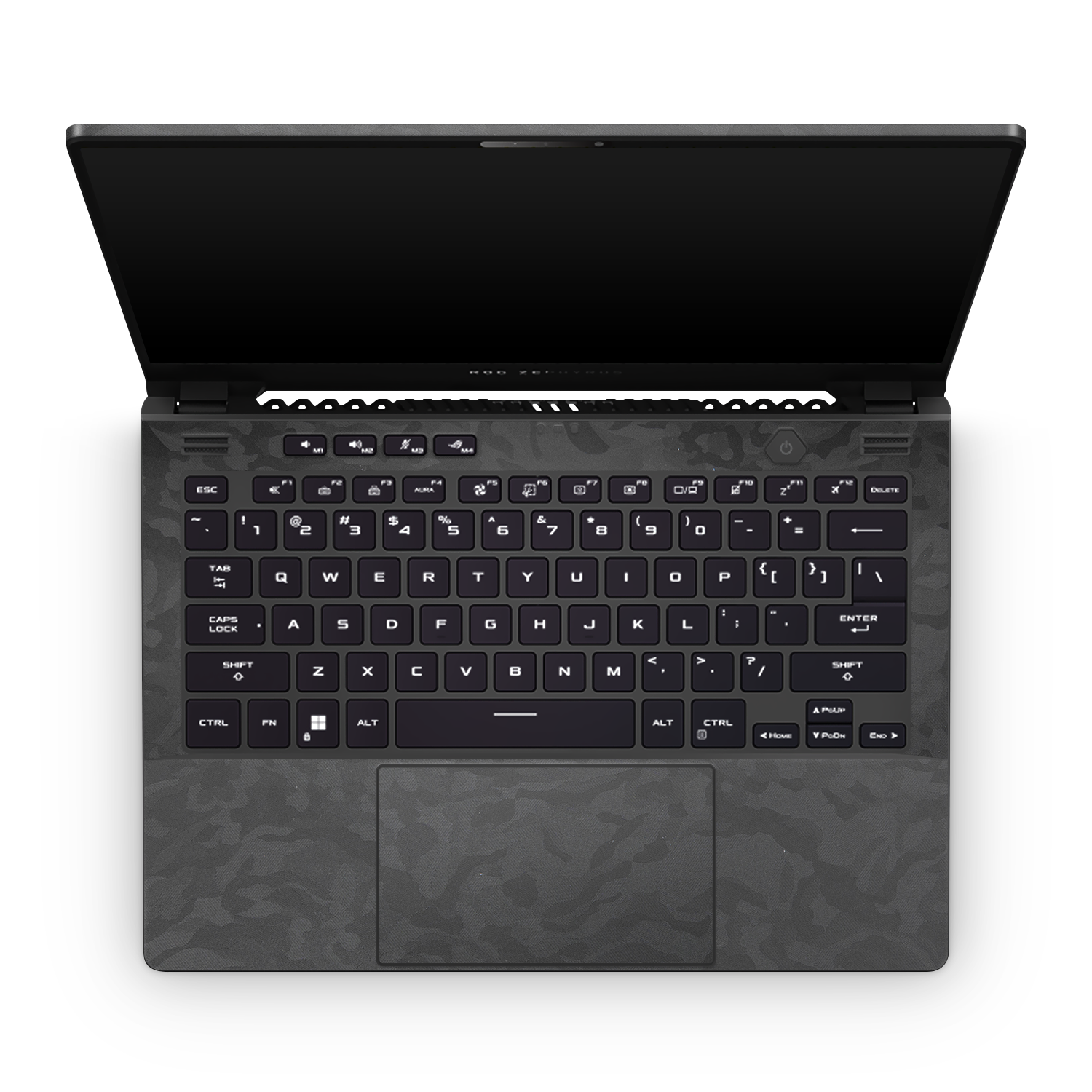 Asus Zephyrus G14 2022 Professional Interior Black Camo Skin Wrap Cover