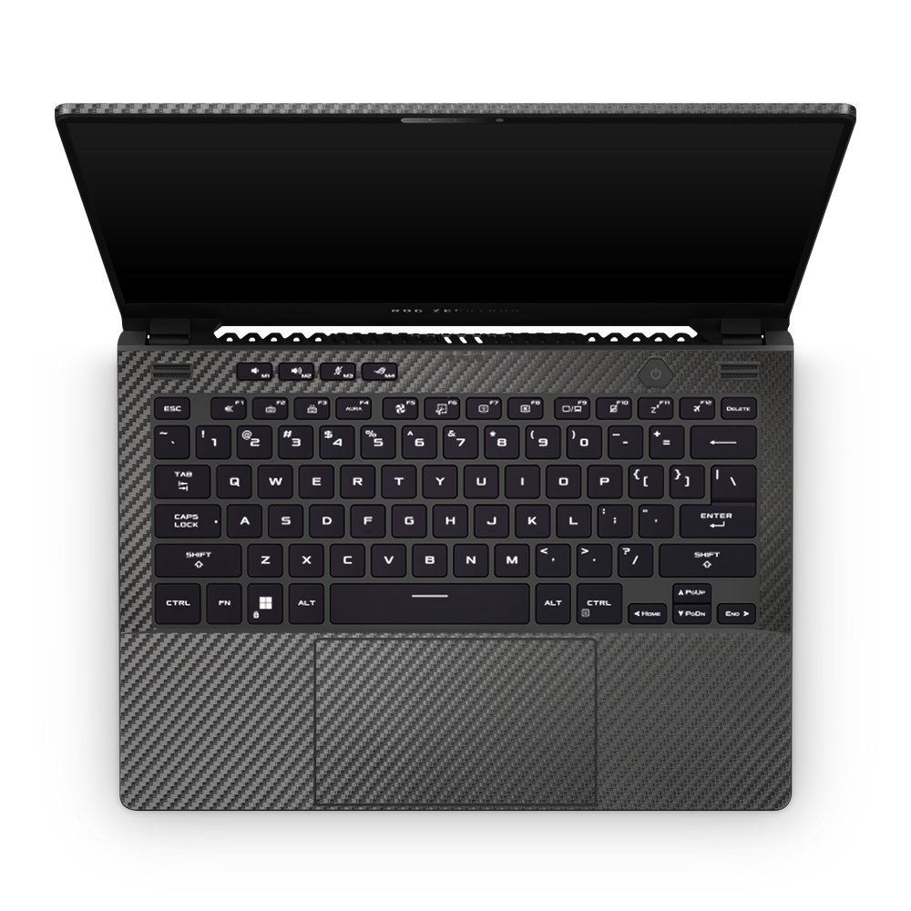 Asus Zephyrus G14 2022 Professional Interior Black Carbon Fiber Skin Wrap Cover