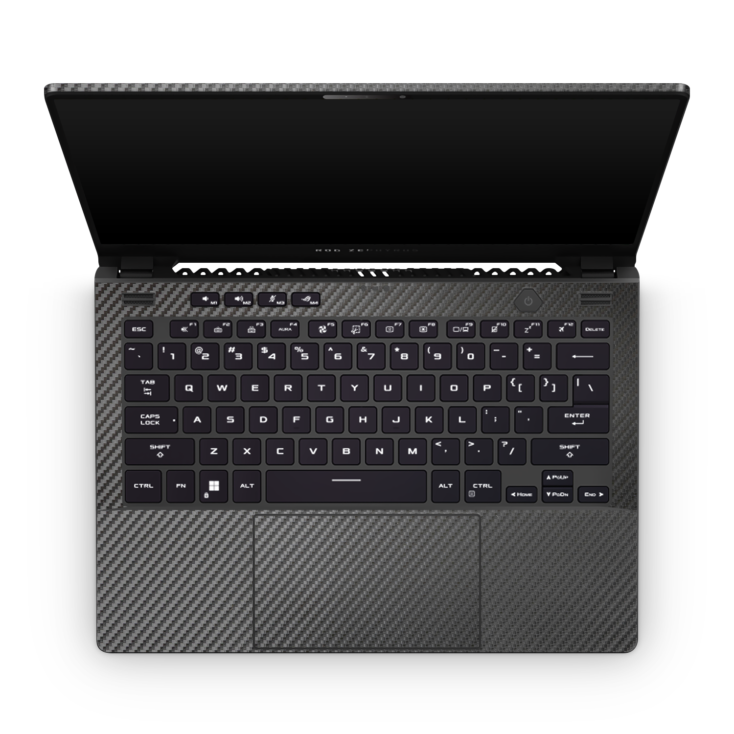 Asus Zephyrus G14 2022 Professional Interior Black Carbon Fiber Skin Wrap Cover