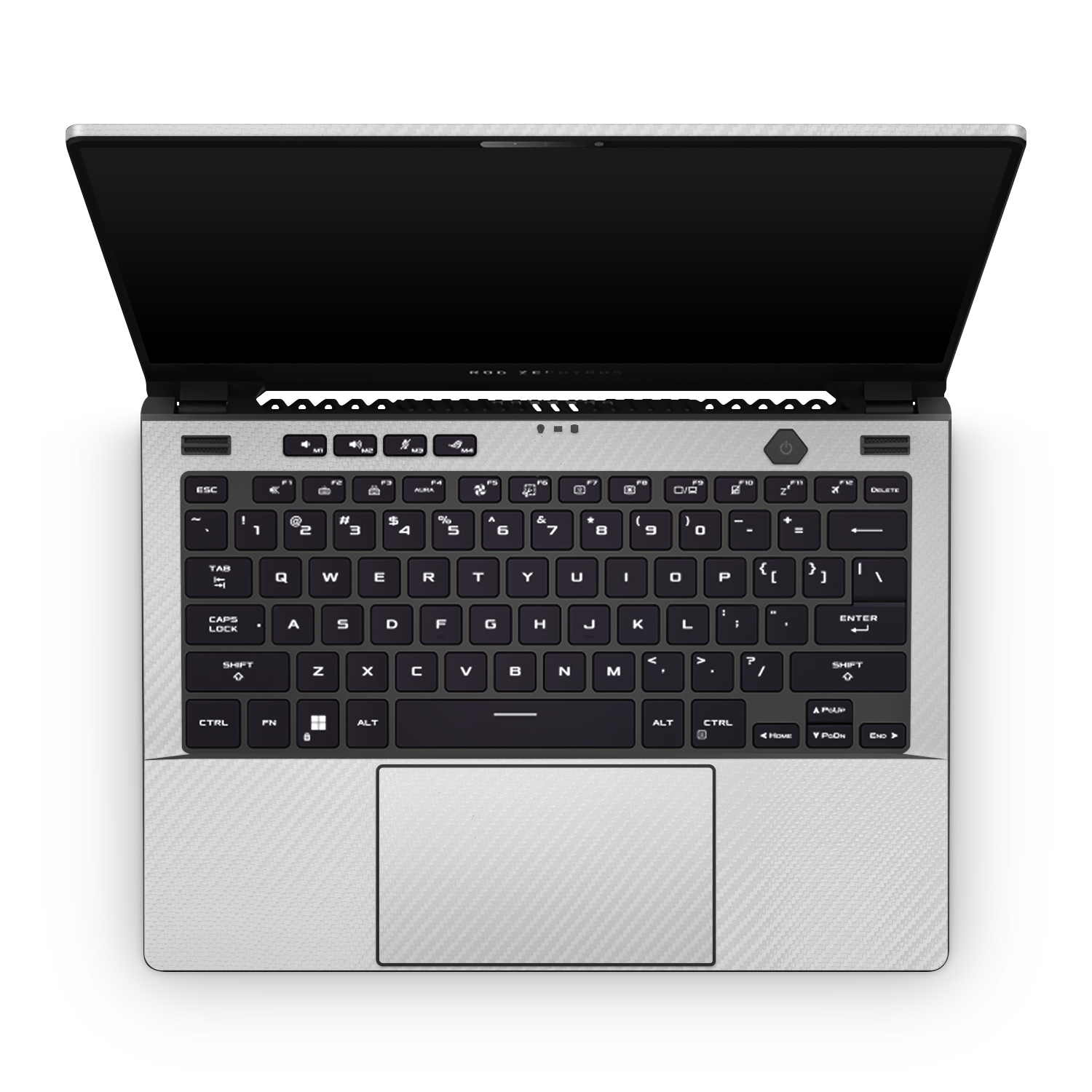 Asus Zephyrus G14 2022 Professional Interior White Carbon Fiber Skin Wrap Cover