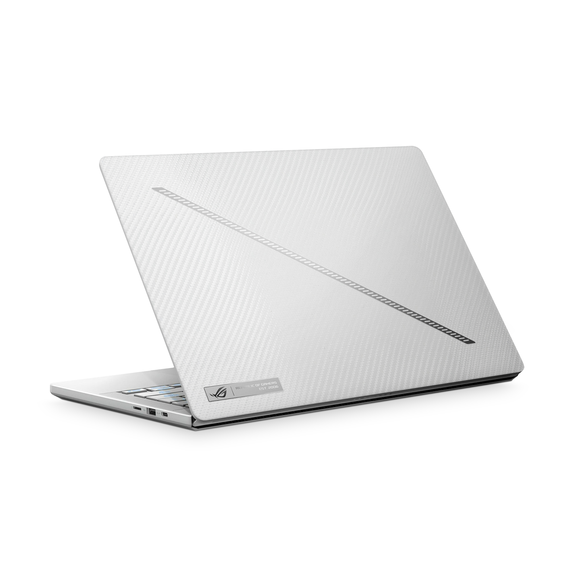 Asus Zephyrus G14 2024 Essentials White Carbon Fiber Skin Wrap Cover
