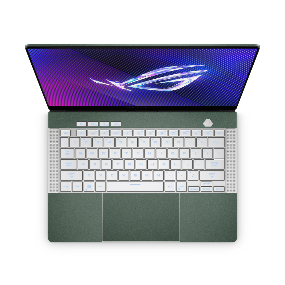 Asus Zephyrus G14 2024-2025 Professional Interior Matte Green Metallic Skin Wrap Cover