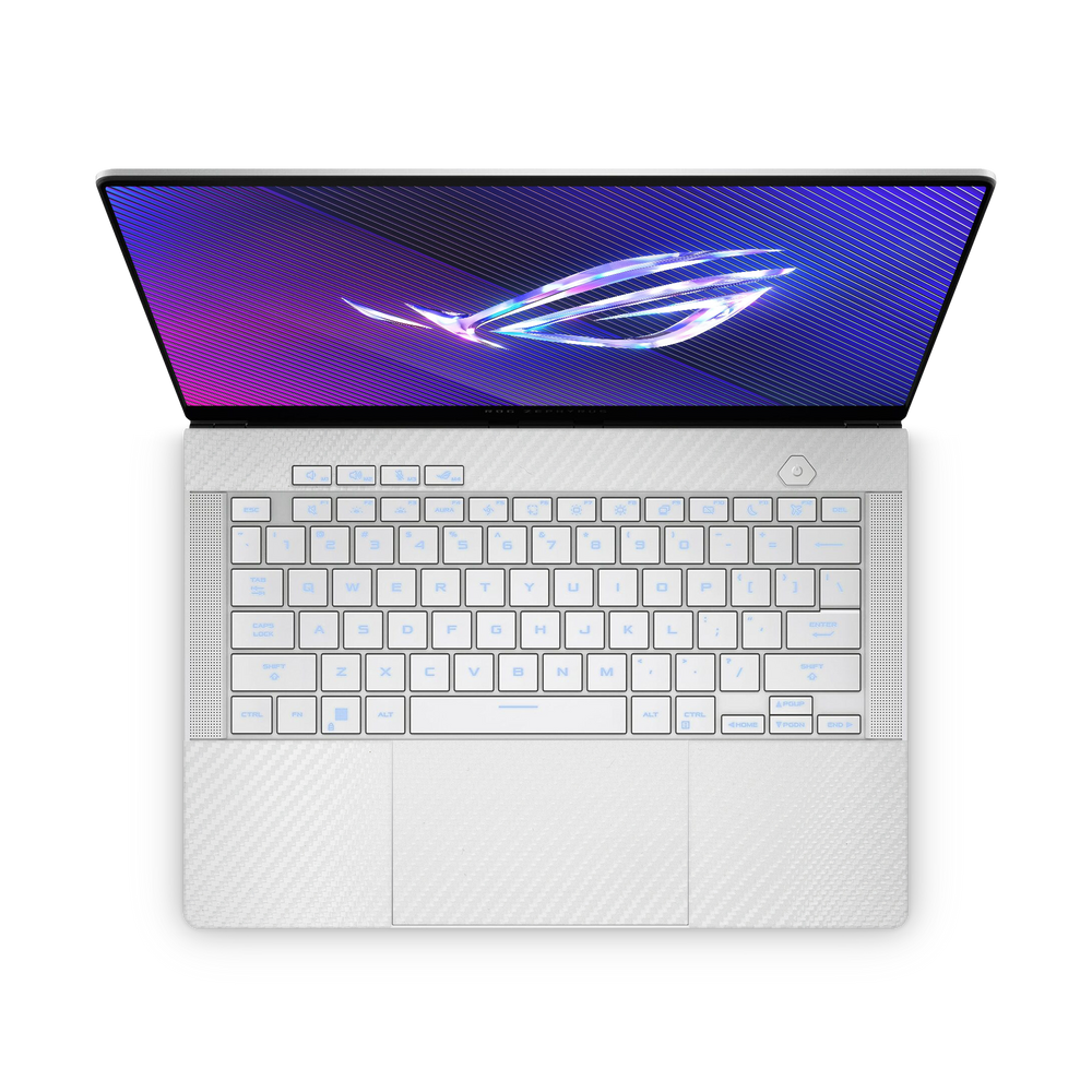 Asus Zephyrus G14 2024 Professional Interior White Carbon Fiber Skin Wrap Cover