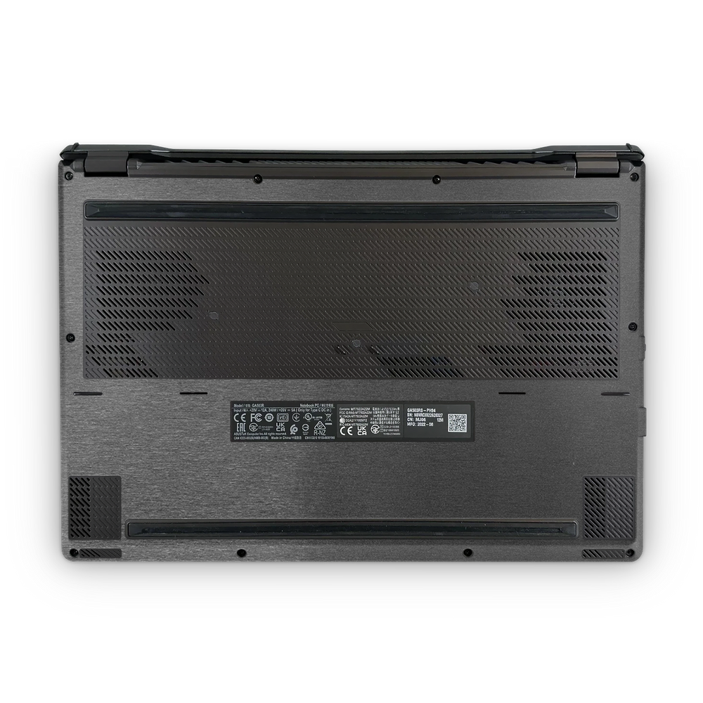 Asus Zephyrus G15 2022 Professional Bottom Brushed Black Skin Wrap Cover