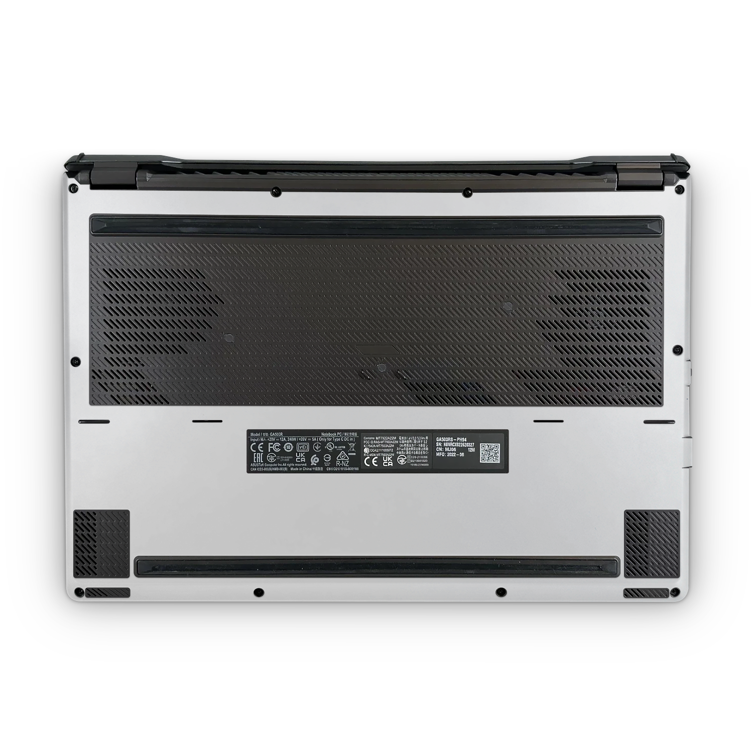 Asus Zephyrus G15 2022 Professional Bottom Frosty Vanilla Skin Wrap Cover