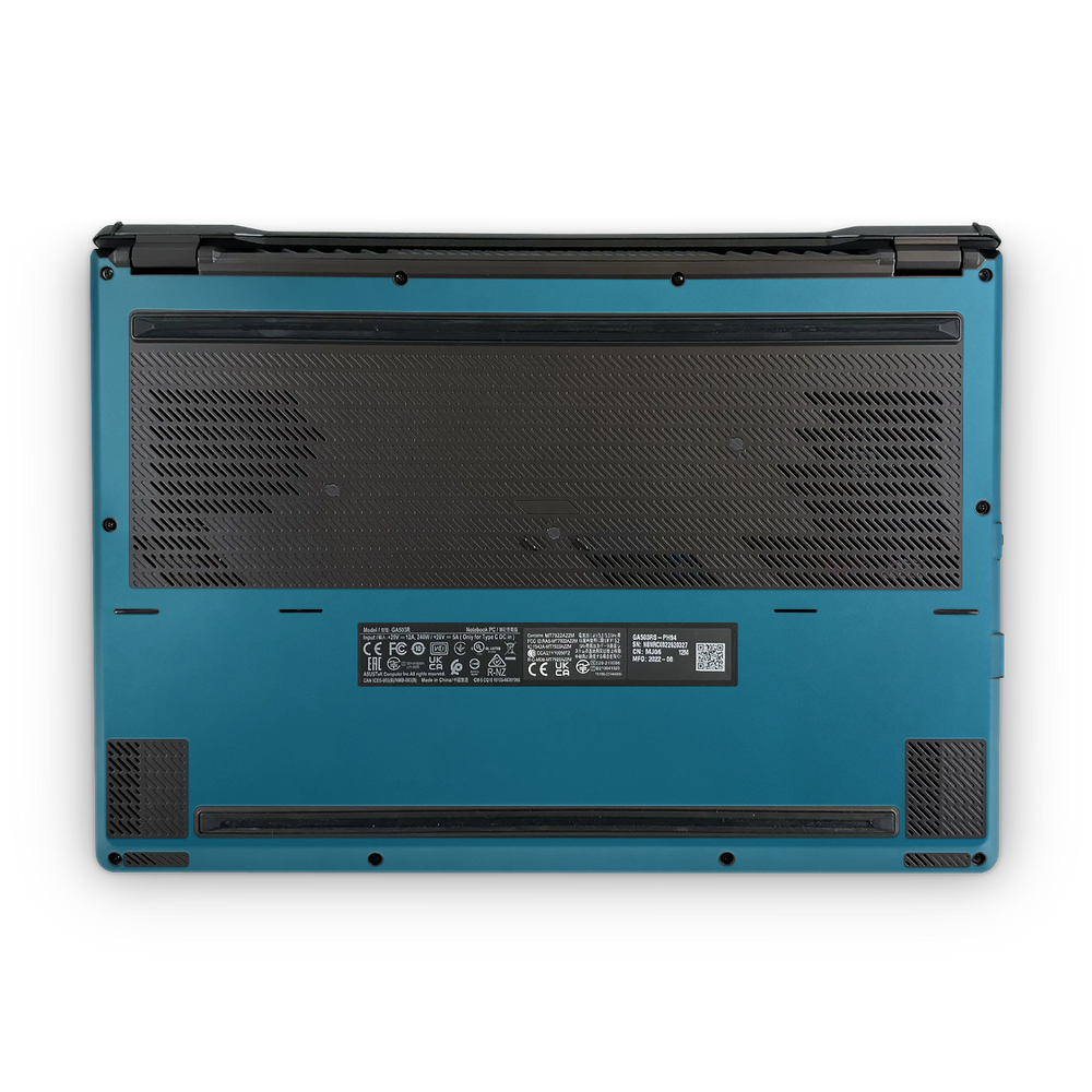 Asus Zephyrus G15 2022 Professional Bottom Satin Ocean Shimmer Skin Wrap Cover