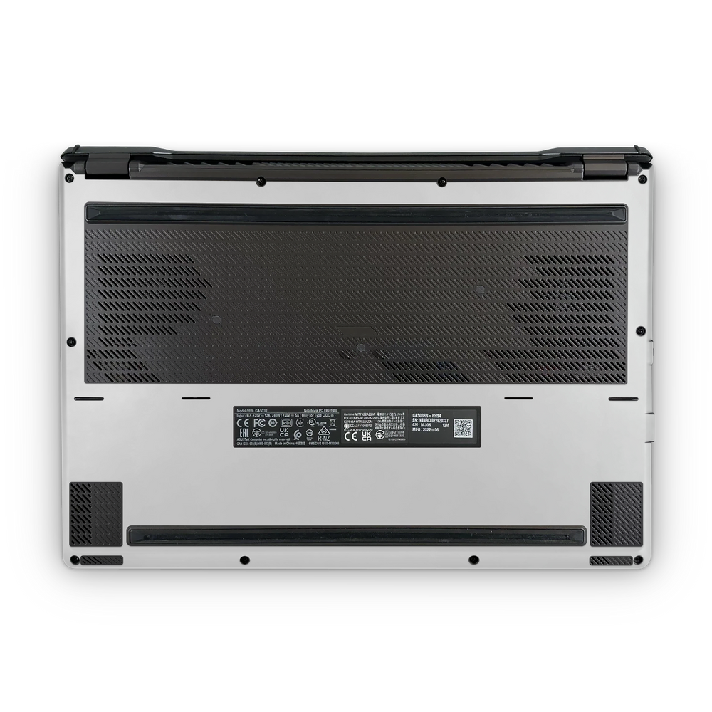 Asus Zephyrus G15 2022 Professional Bottom Satin White Skin Wrap Cover