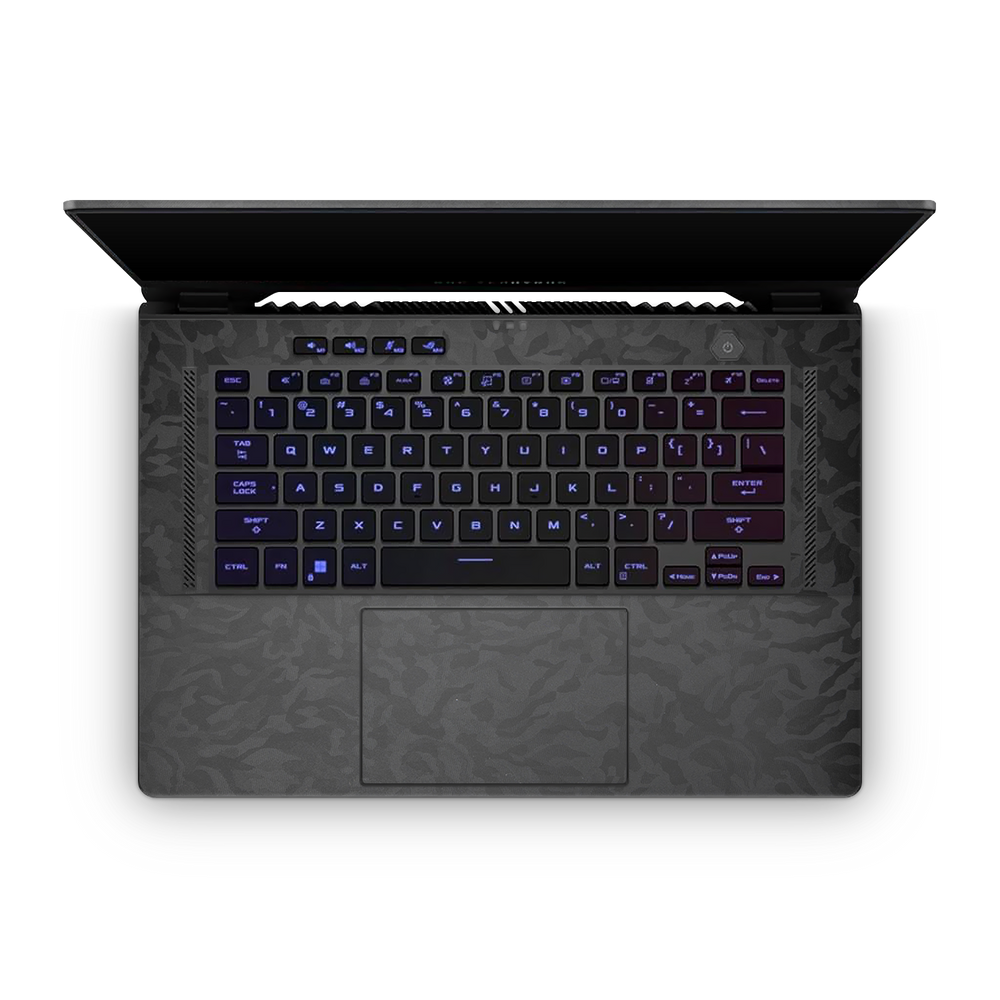 Asus Zephyrus G15 2022 Professional Interior Black Camo Skin Wrap Cover