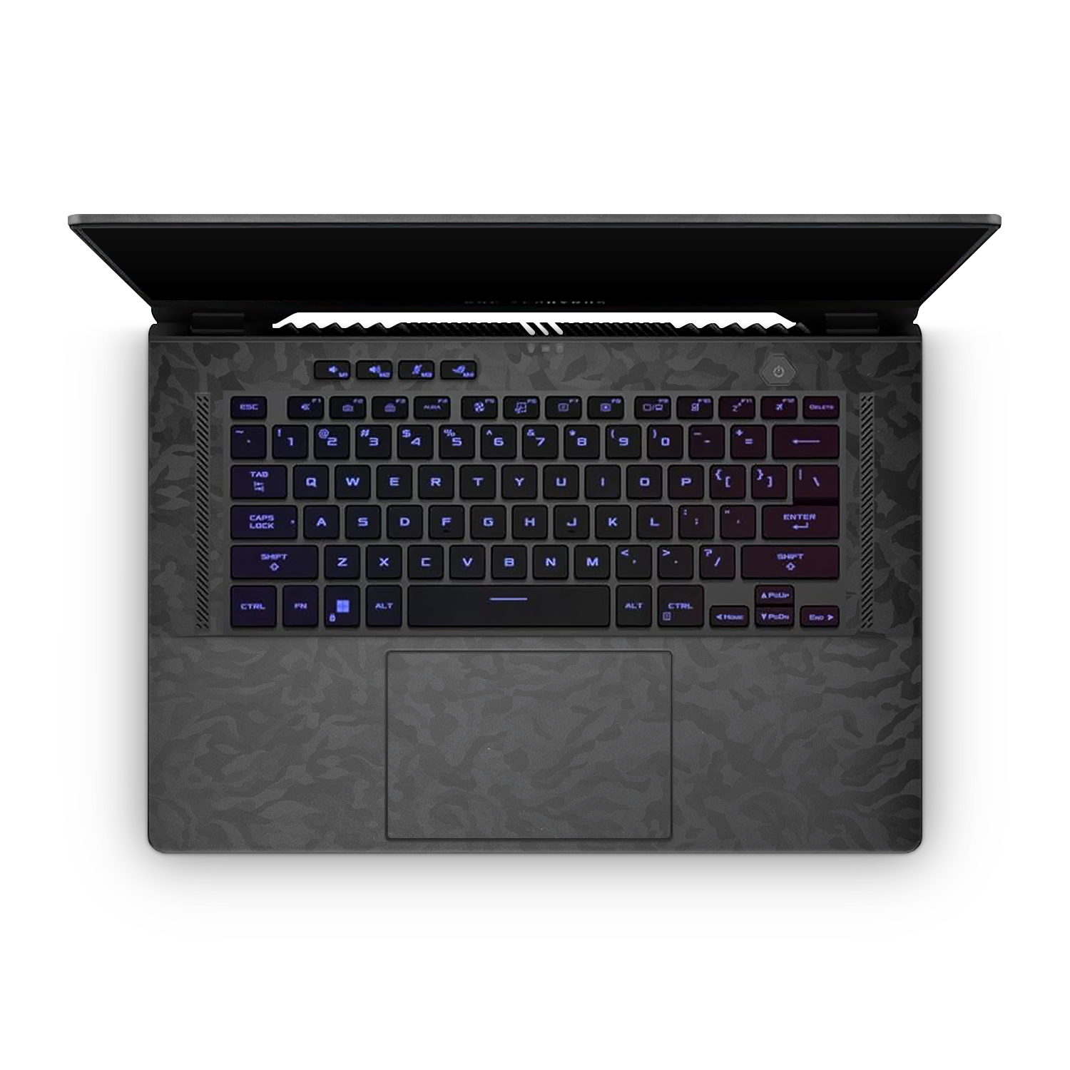 Asus Zephyrus G15 2022 Professional Interior Black Camo Skin Wrap Cover