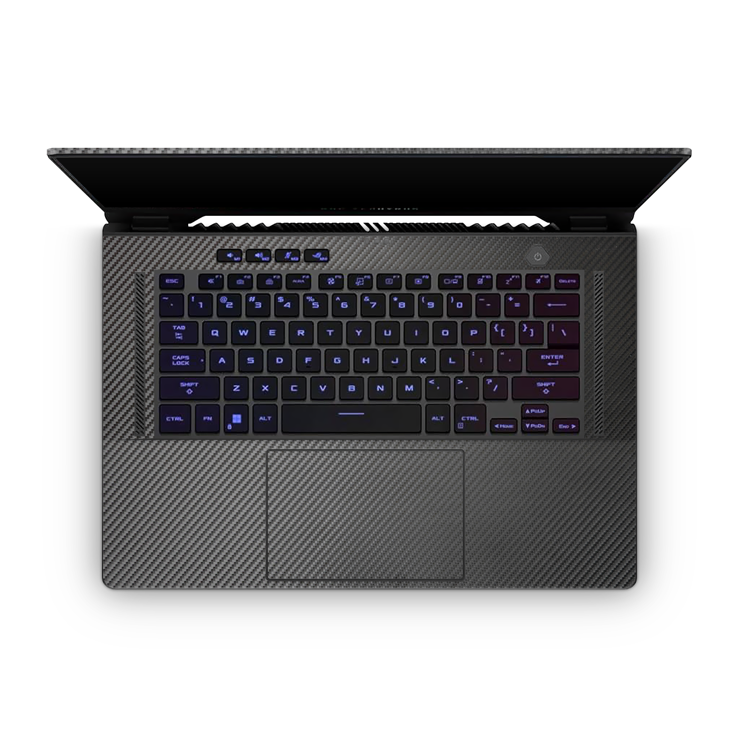 Asus Zephyrus G15 2022 Professional Interior Black Carbon Fiber Skin Wrap Cover