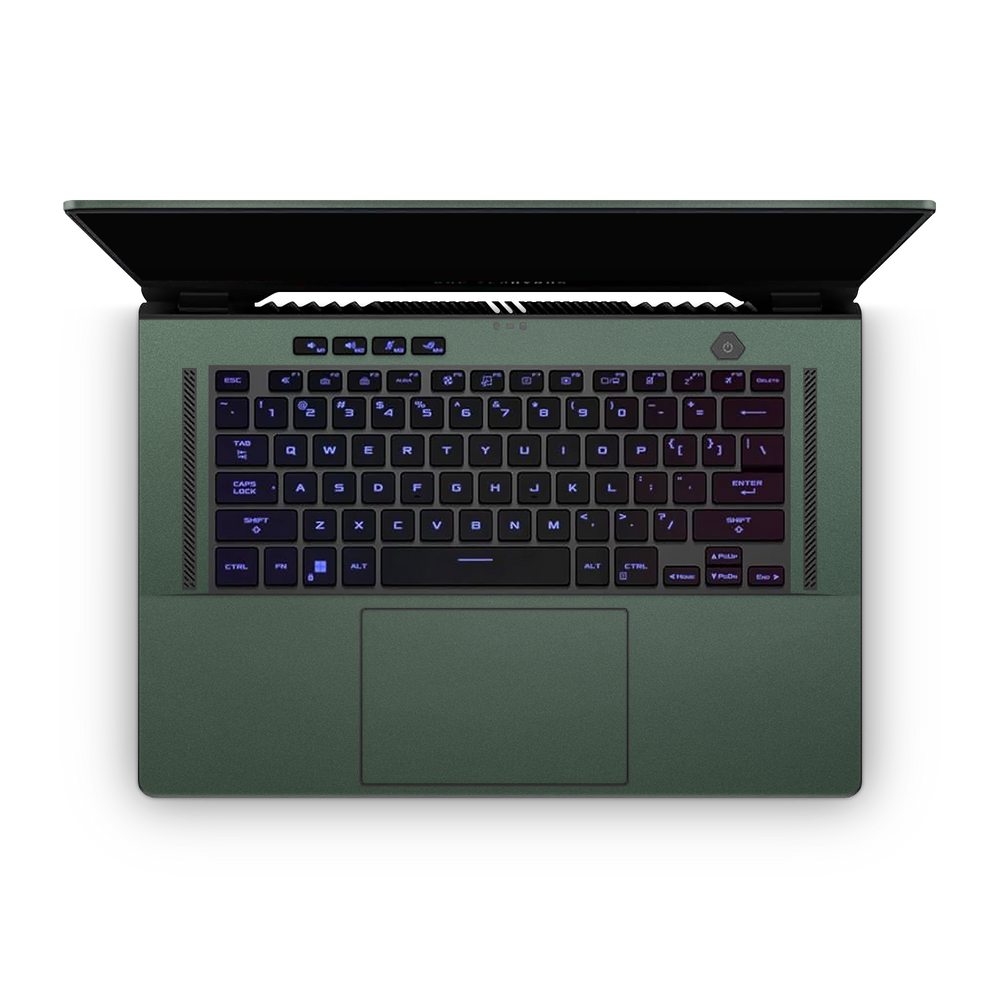 Asus Zephyrus G15 / M16 2021-2022 Professional Interior Matte Green Metallic Skin Wrap Cover