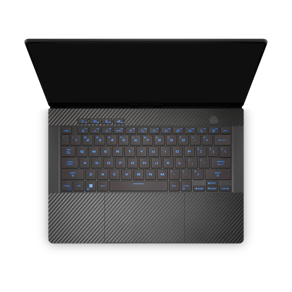 Asus Zephyrus G16 2025 Professional Interior Black Carbon Fiber Skin Wrap Cover