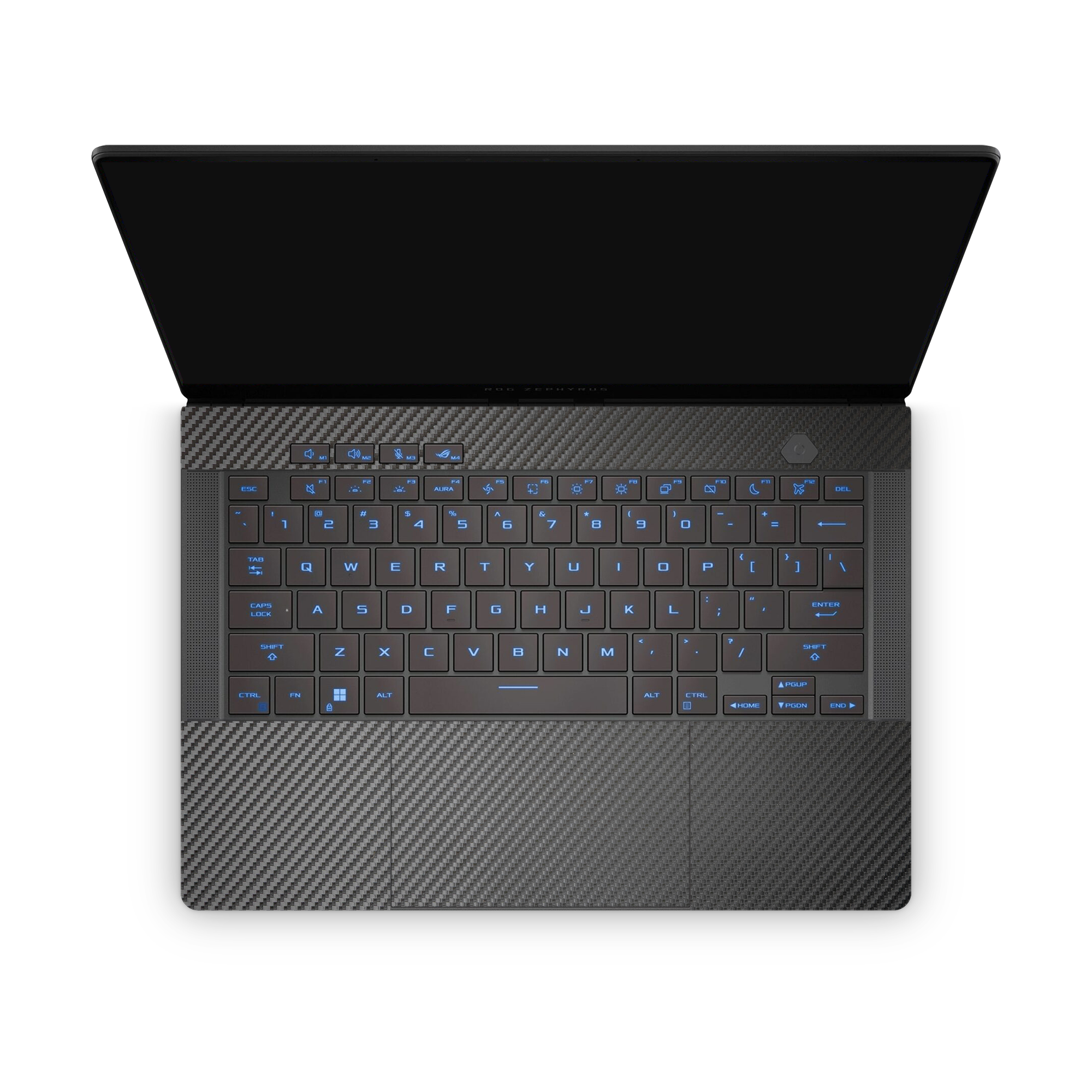 Asus Zephyrus G16 2025 Professional Interior Black Carbon Fiber Skin Wrap Cover