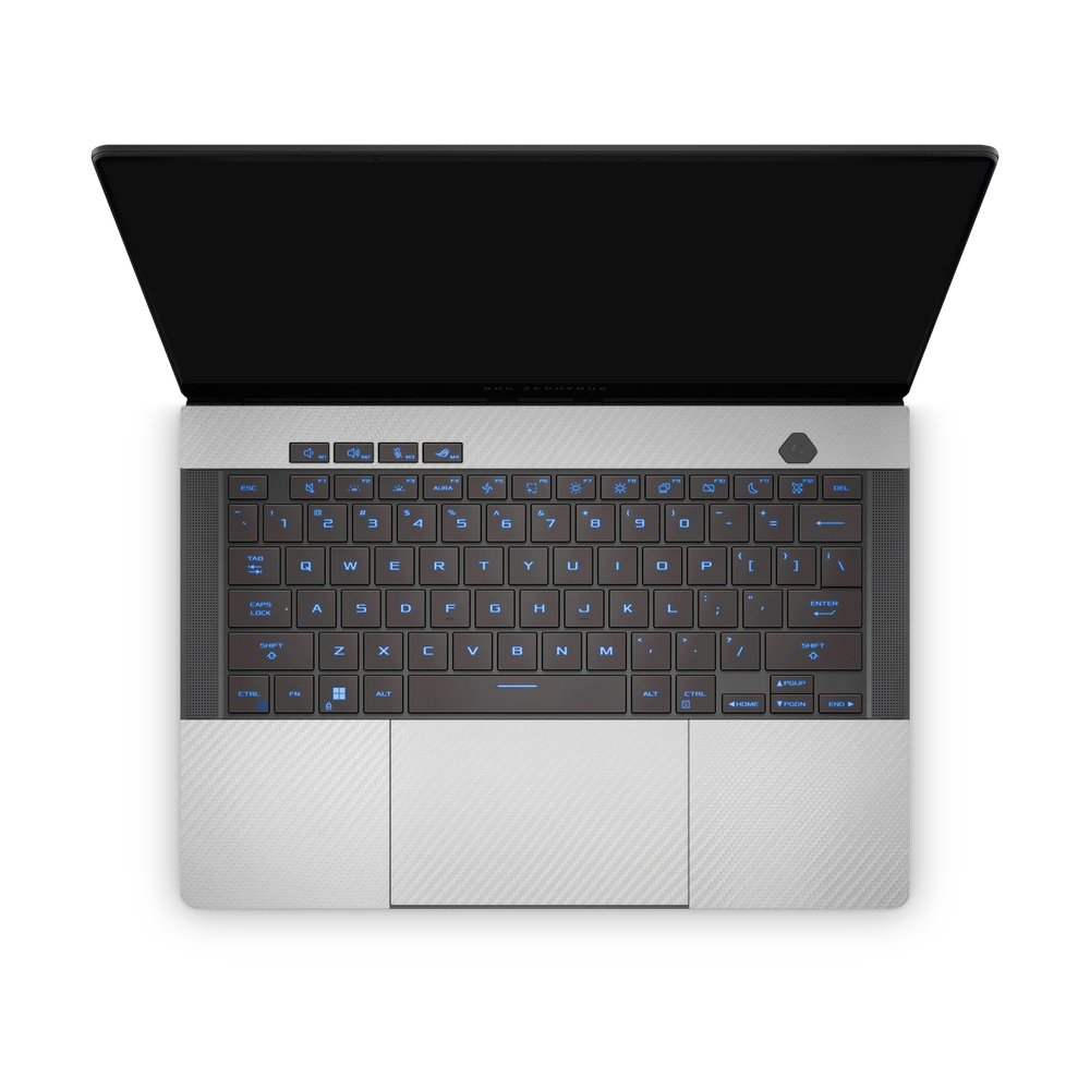 Asus Zephyrus G16 2025 Professional Interior White Carbon Fiber Skin Wrap Cover