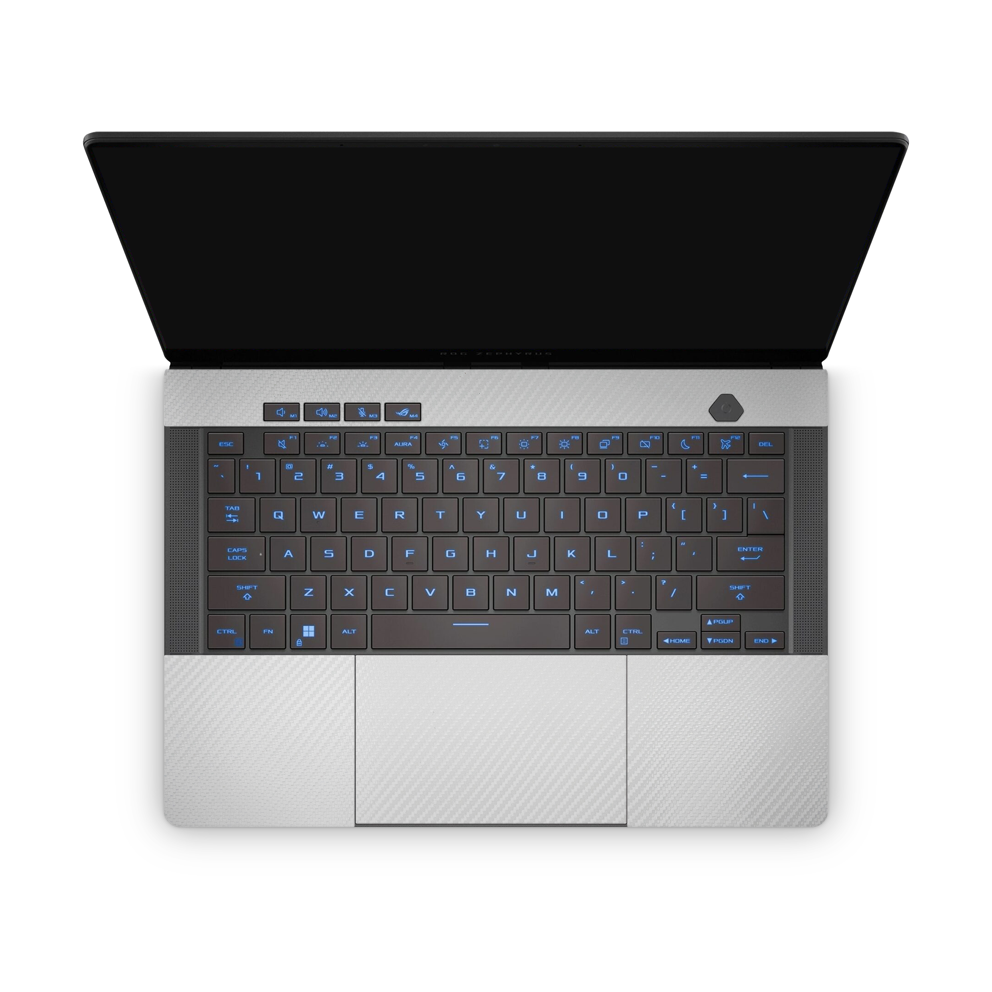 Asus Zephyrus G16 2025 Professional Interior White Carbon Fiber Skin Wrap Cover