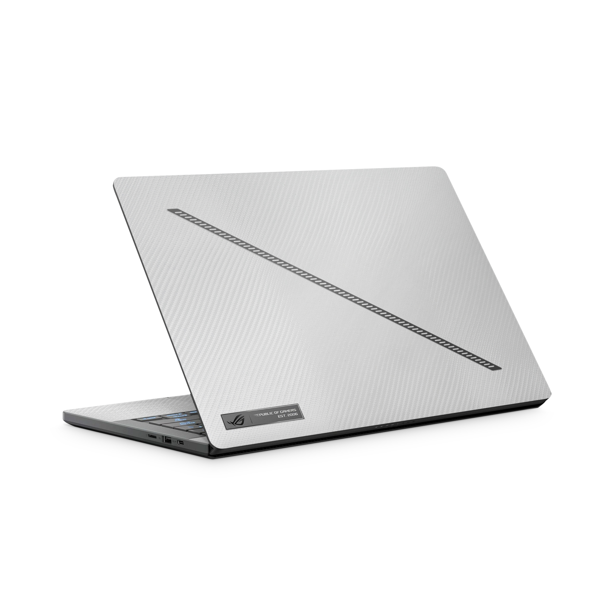 Asus Zephyrus G16 2025 Professional White Carbon Fiber Skin Wrap Cover