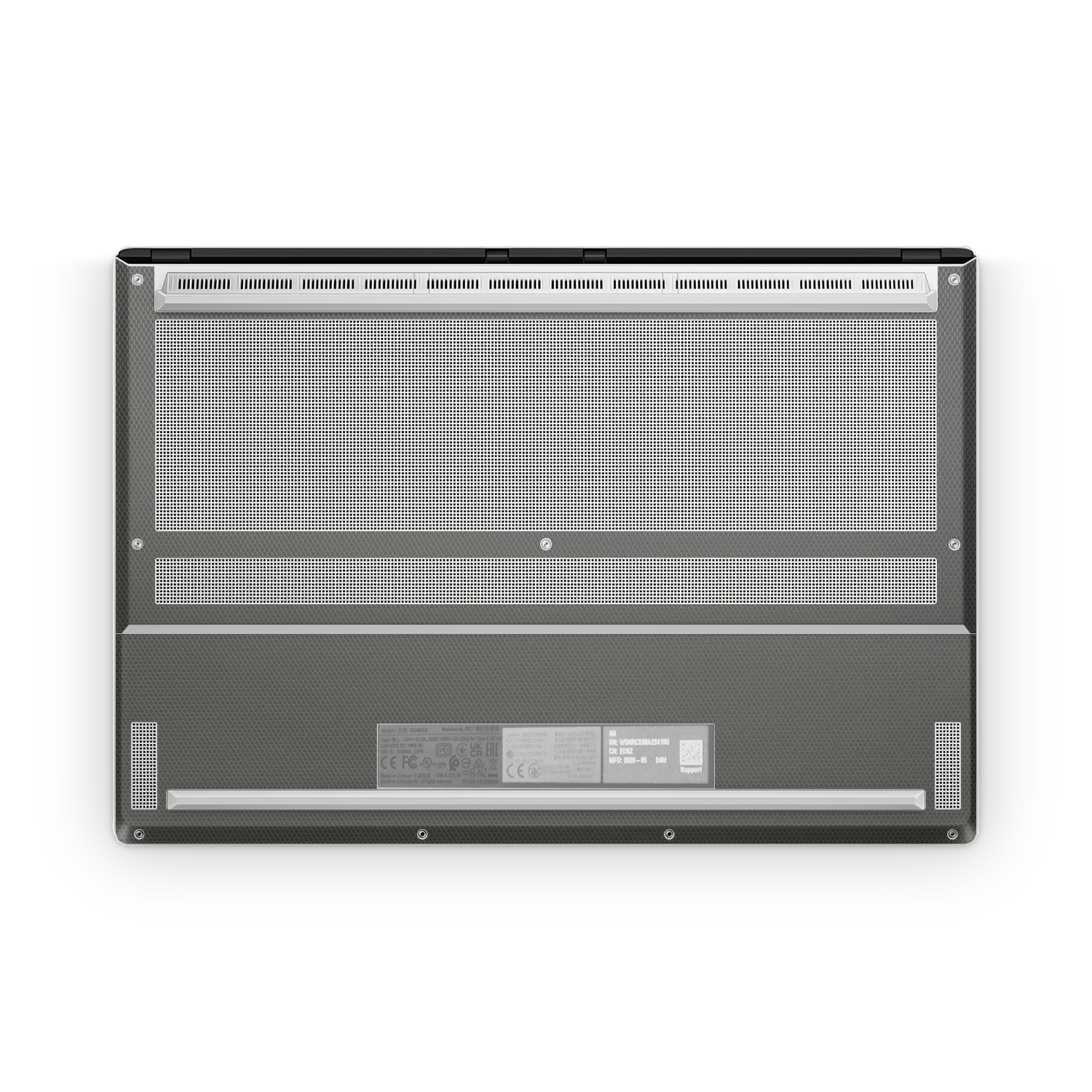Asus Zephyrus G16 2026 Professional Bottom Black Matrix Skin Wrap Cover