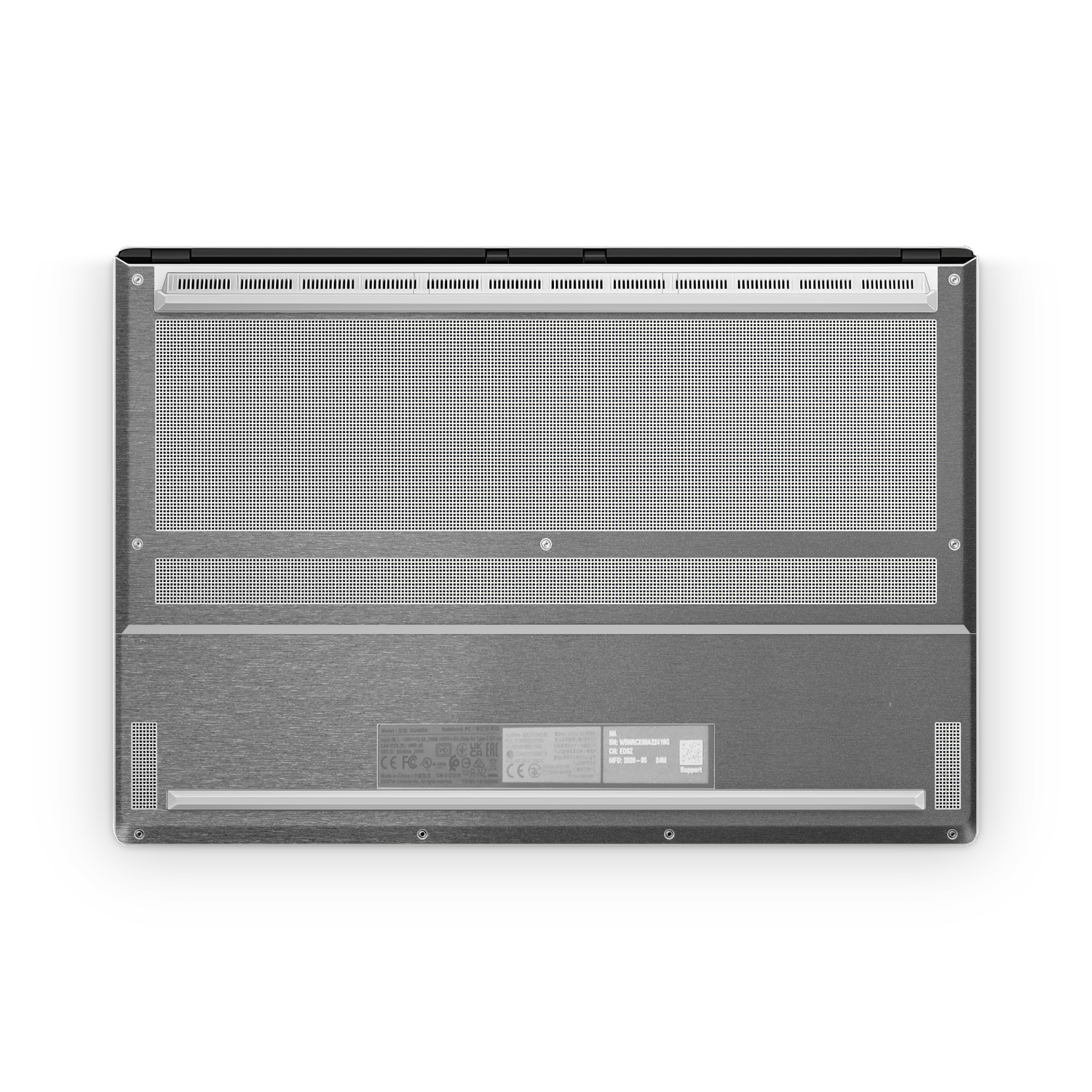 Asus Zephyrus G16 2026 Professional Bottom Brushed Black Skin Wrap Cover