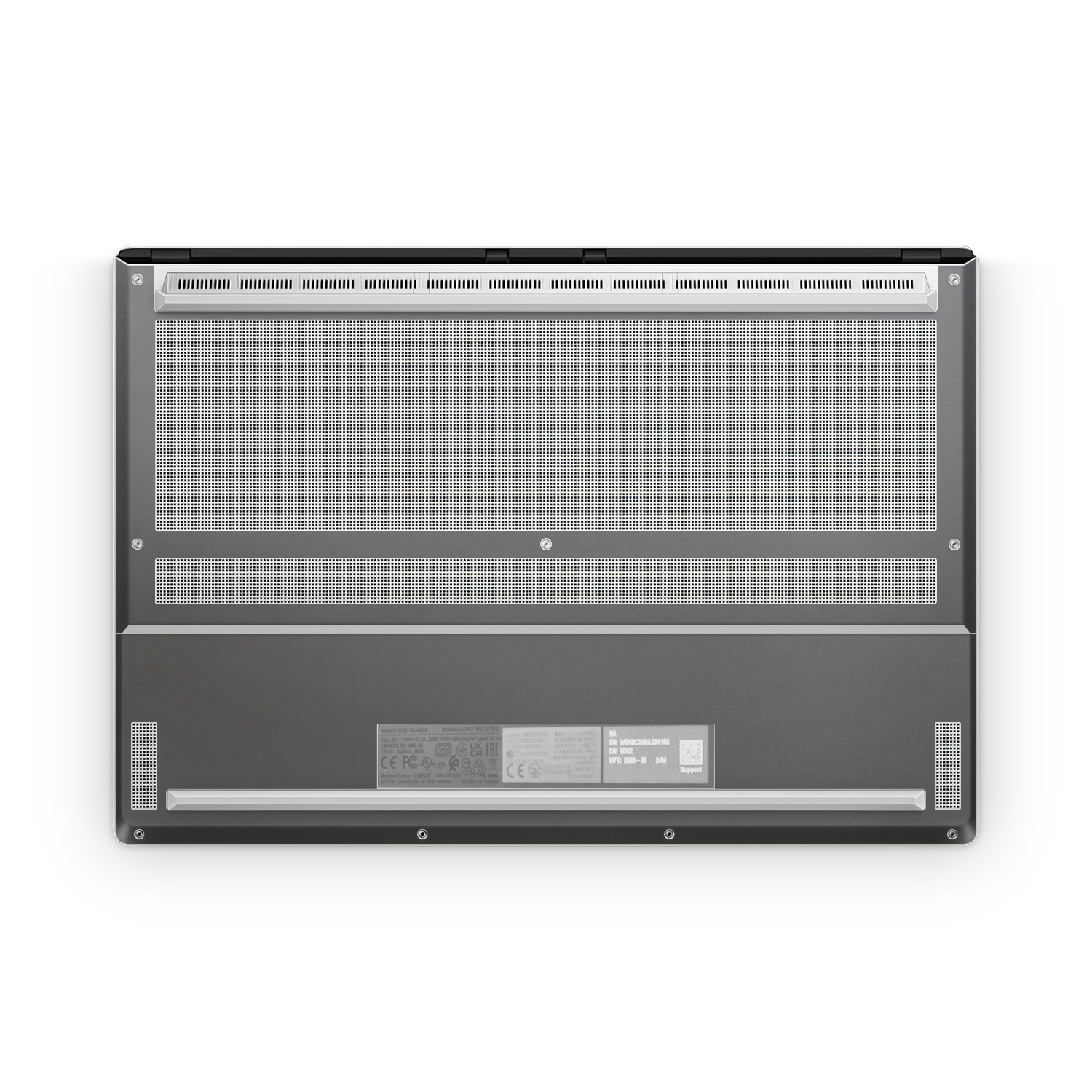 Asus Zephyrus G16 2026 Professional Bottom Matte Black Skin Wrap Cover