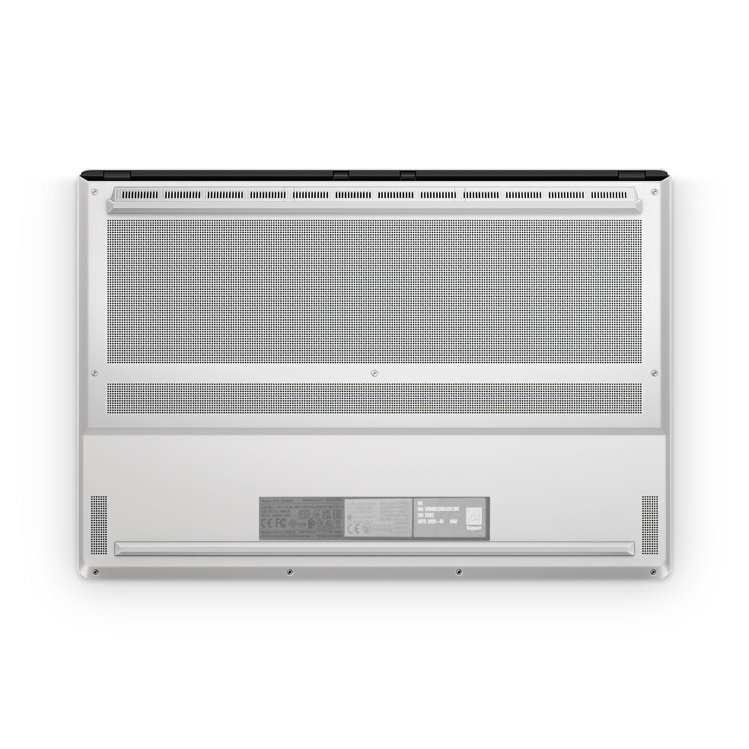 Asus Zephyrus G16 2026 Professional Bottom Satin White Skin Wrap Cover
