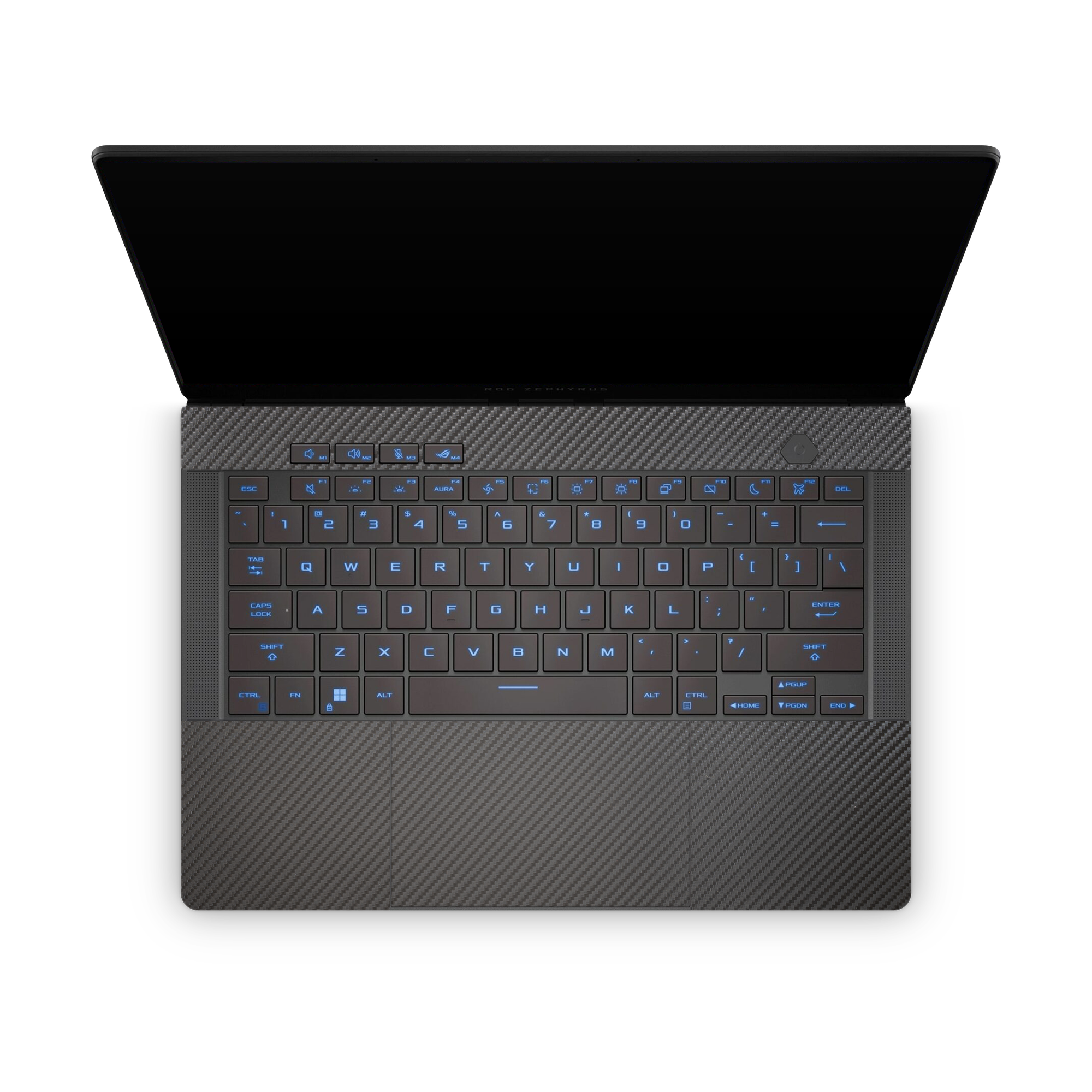 Asus Zephyrus G16 2026 Professional Interior Black Carbon Fiber Skin Wrap Cover