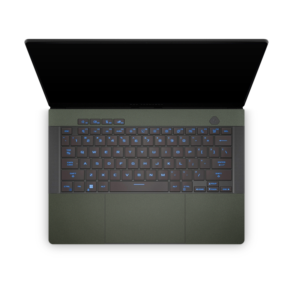 Asus Zephyrus G16 2026 Professional Interior Matte Green Metallic Skin Wrap Cover