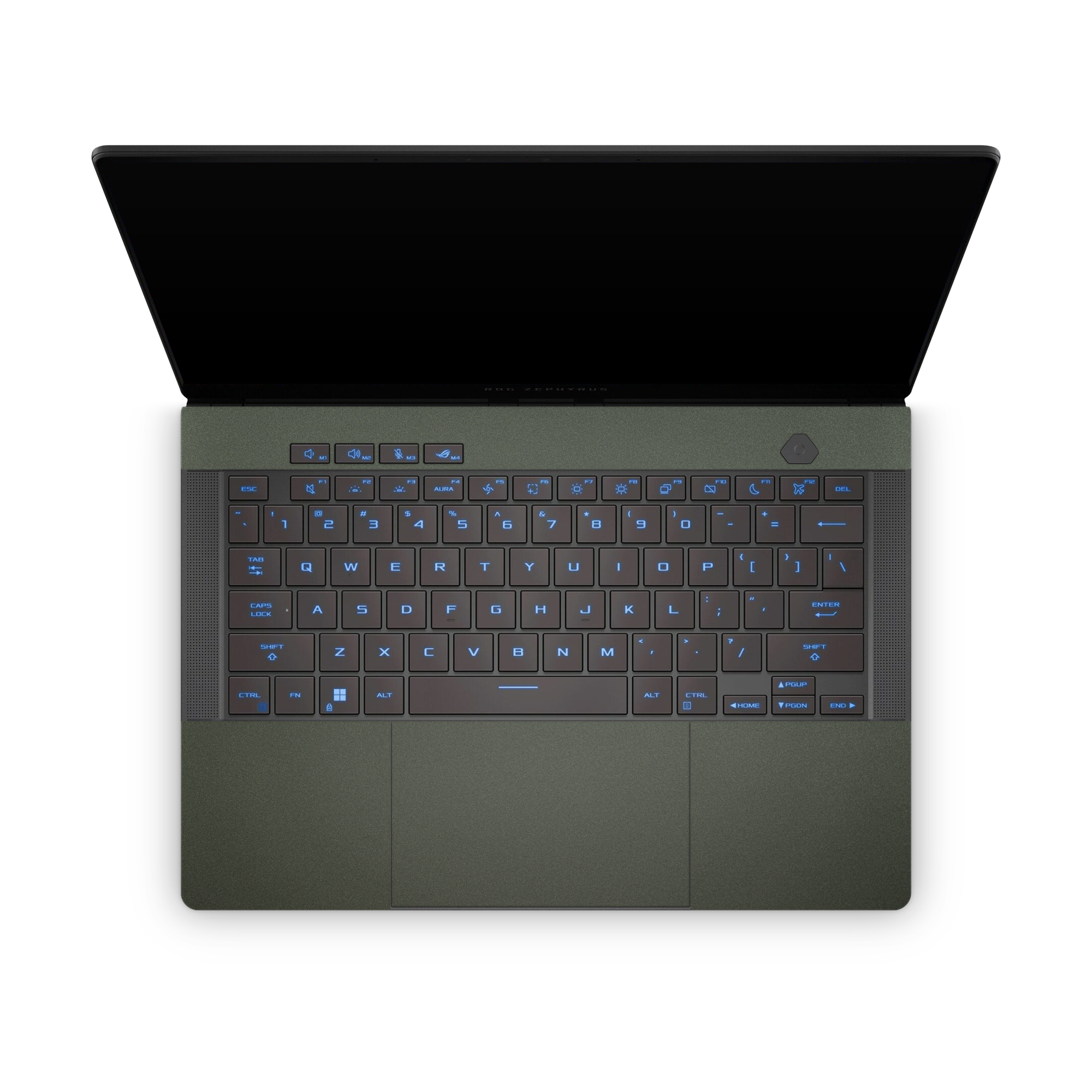 Asus Zephyrus G16 2026 Professional Interior Matte Green Metallic Skin Wrap Cover